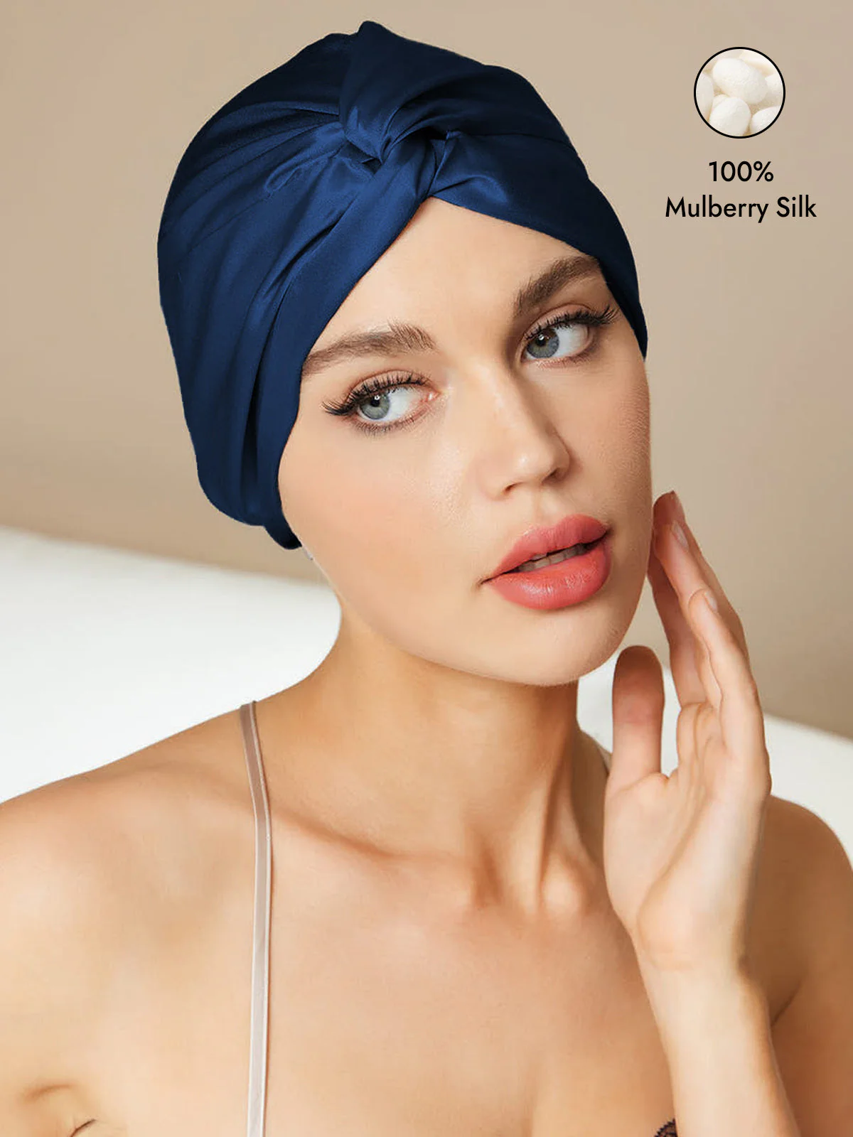 Pure Silk Knot-Front Hair Bonnet - Image 25