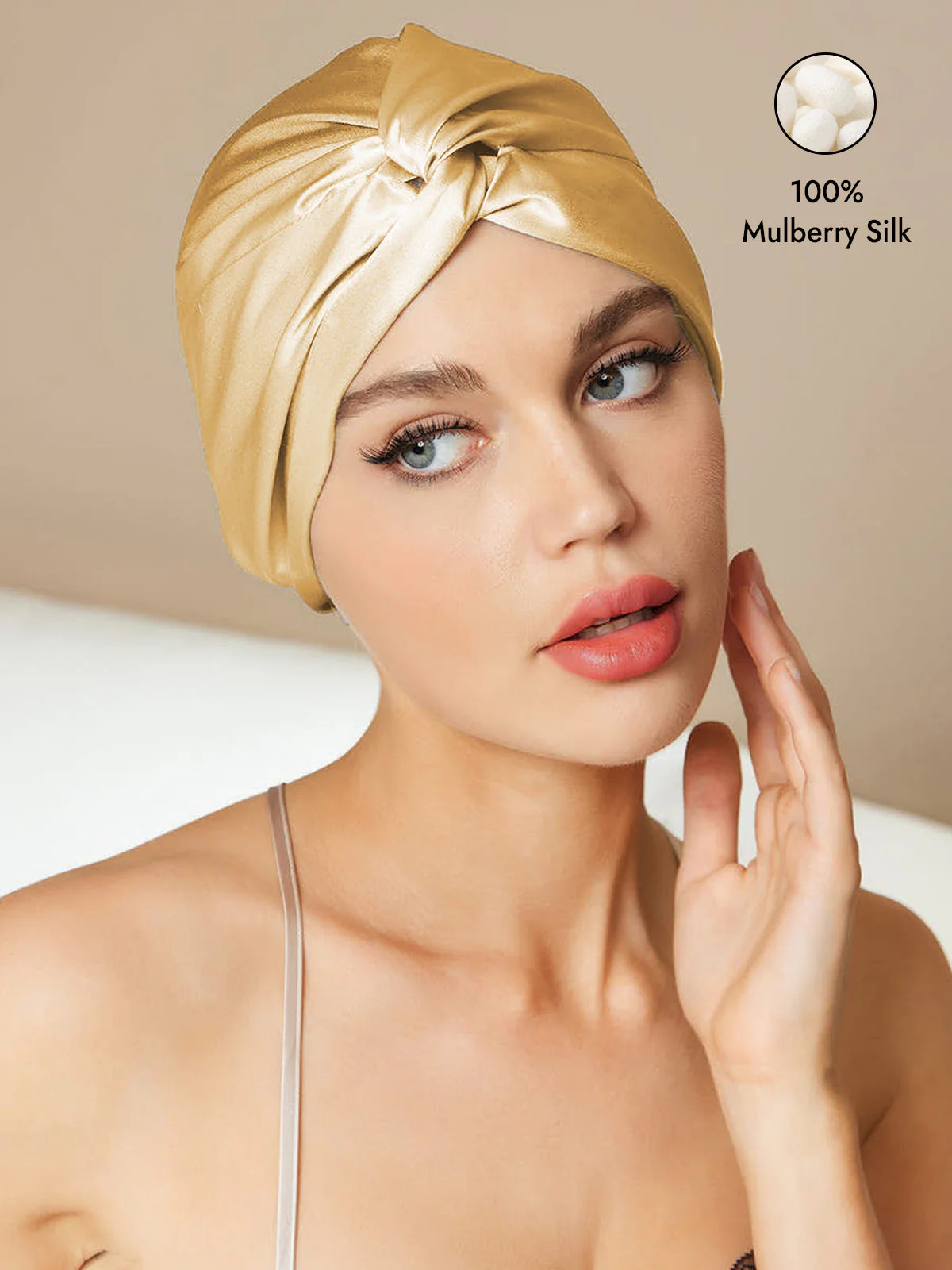 Pure Silk Knot-Front Hair Bonnet - Image 57
