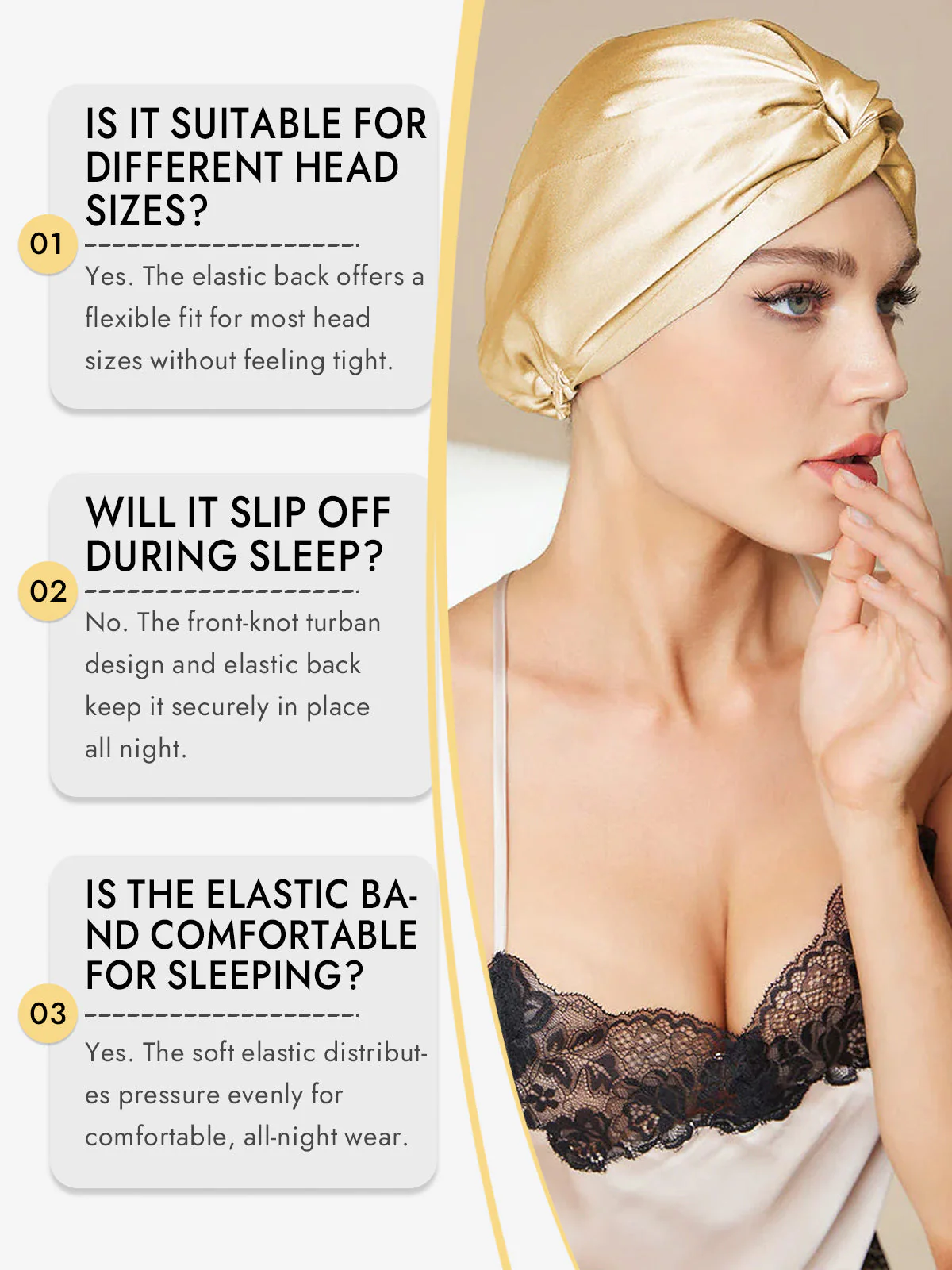 Pure Silk Knot-Front Hair Bonnet - Image 64