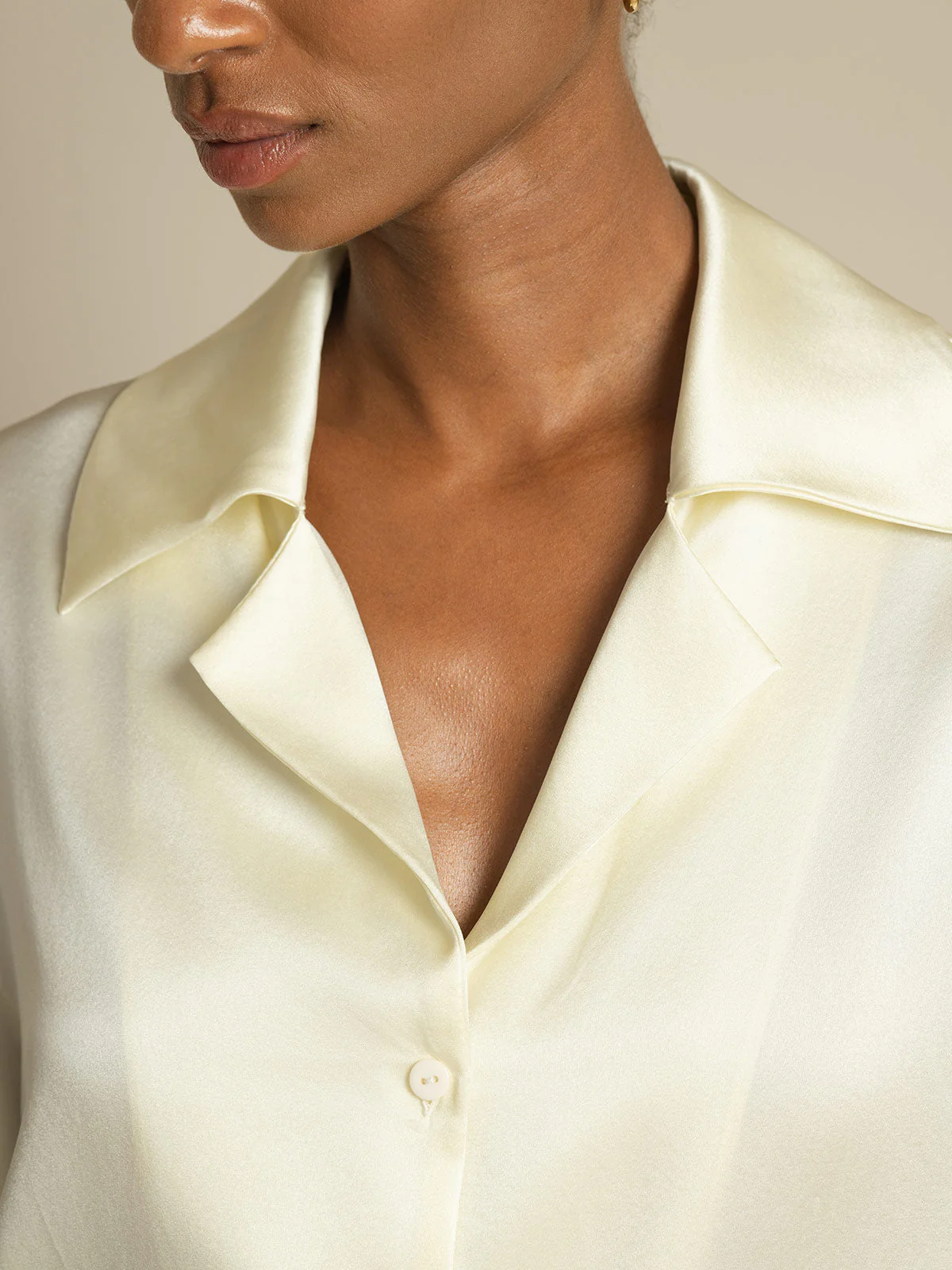 Clearance - 19Momme Silk Long Sleeve Notch Collar Women's Shirt - Image 11