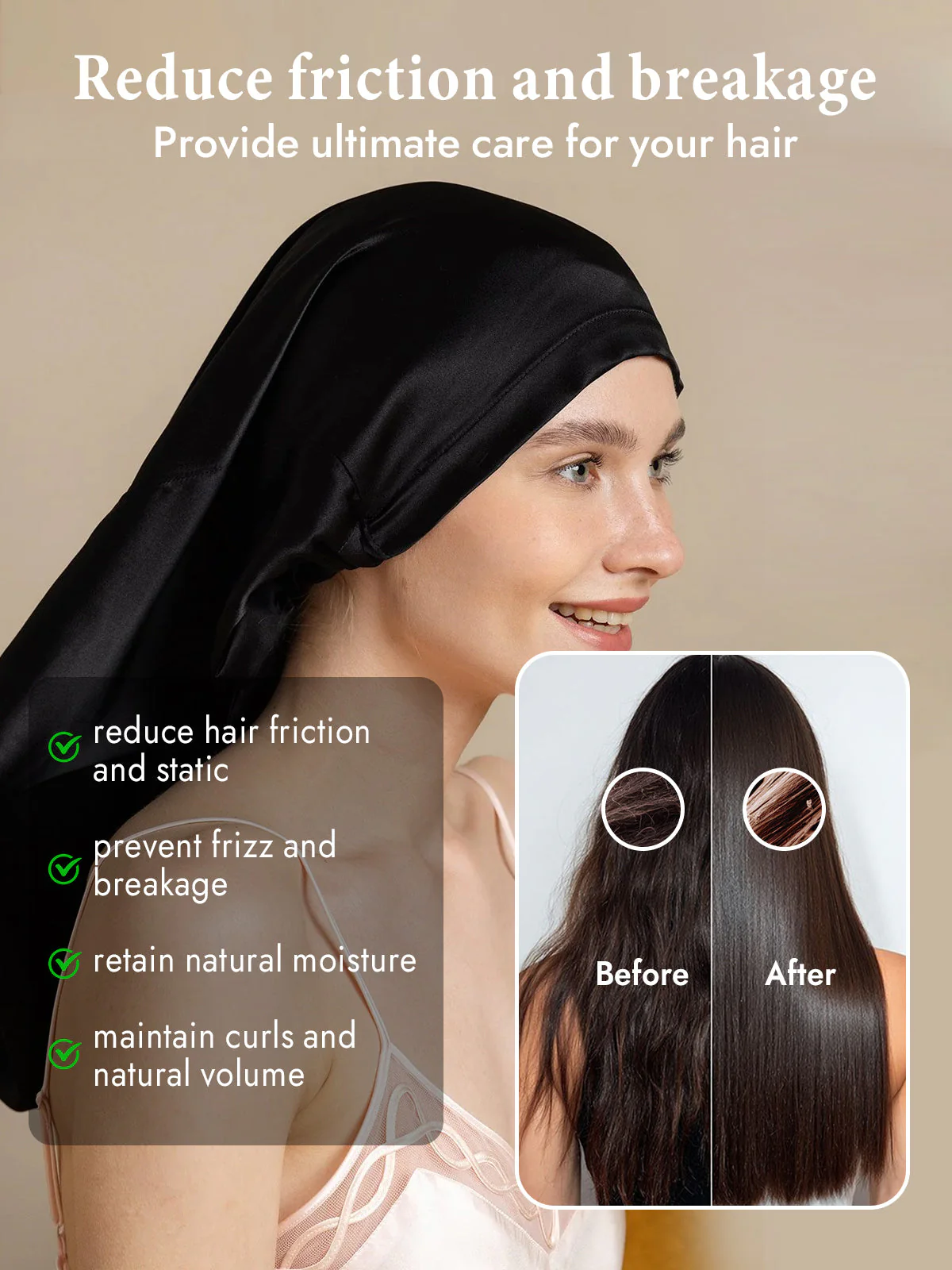 Pure Silk Elegant Long Bonnet - Image 12