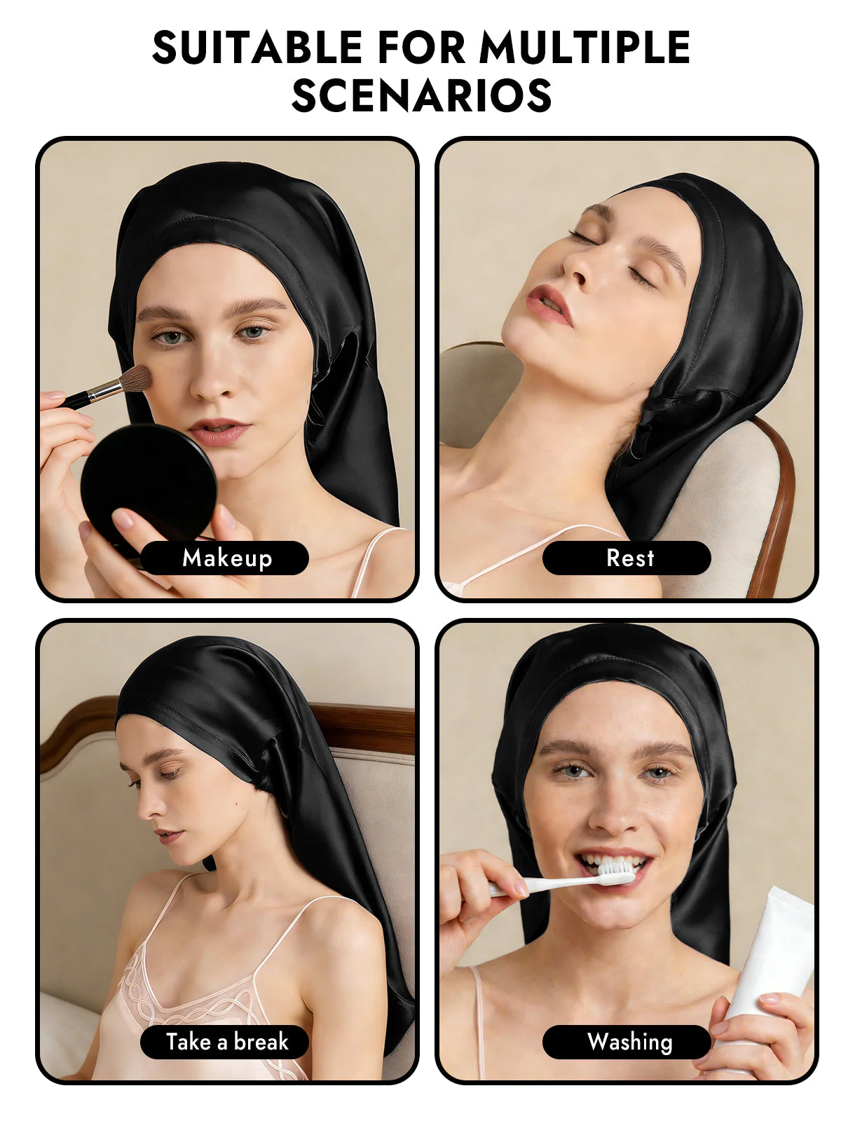 Pure Silk Elegant Long Bonnet - Image 15
