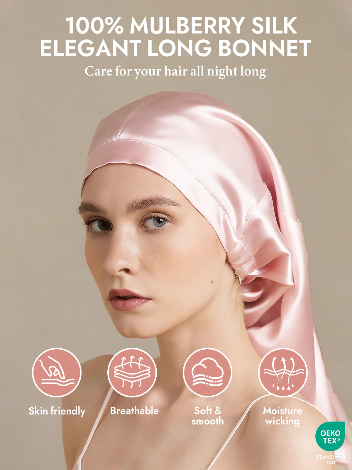 Pure Silk Elegant Long Bonnet - Image 26