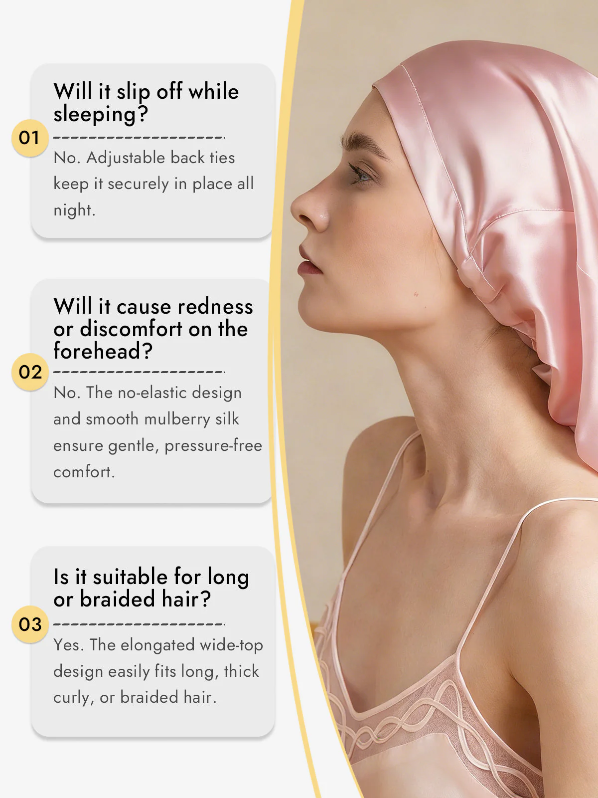 Pure Silk Elegant Long Bonnet - Image 32