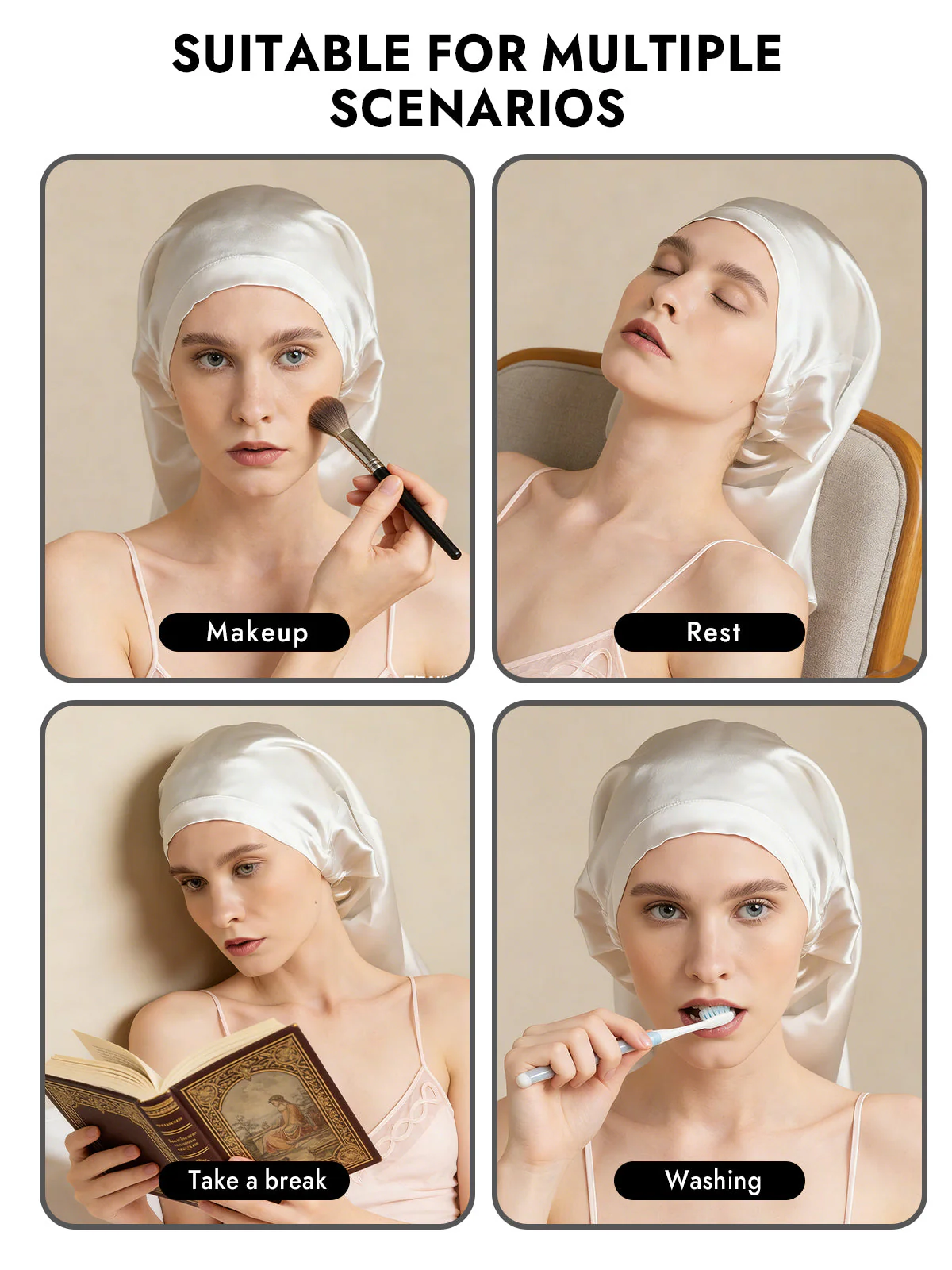 Pure Silk Elegant Long Bonnet - Image 39