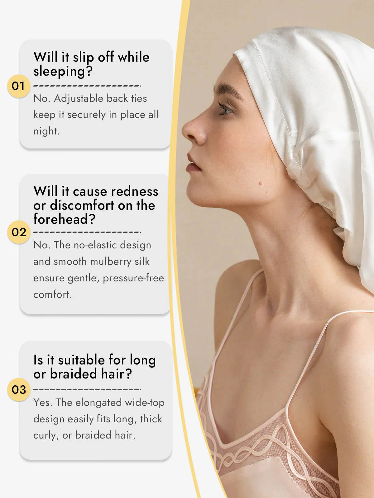Pure Silk Elegant Long Bonnet - Image 40