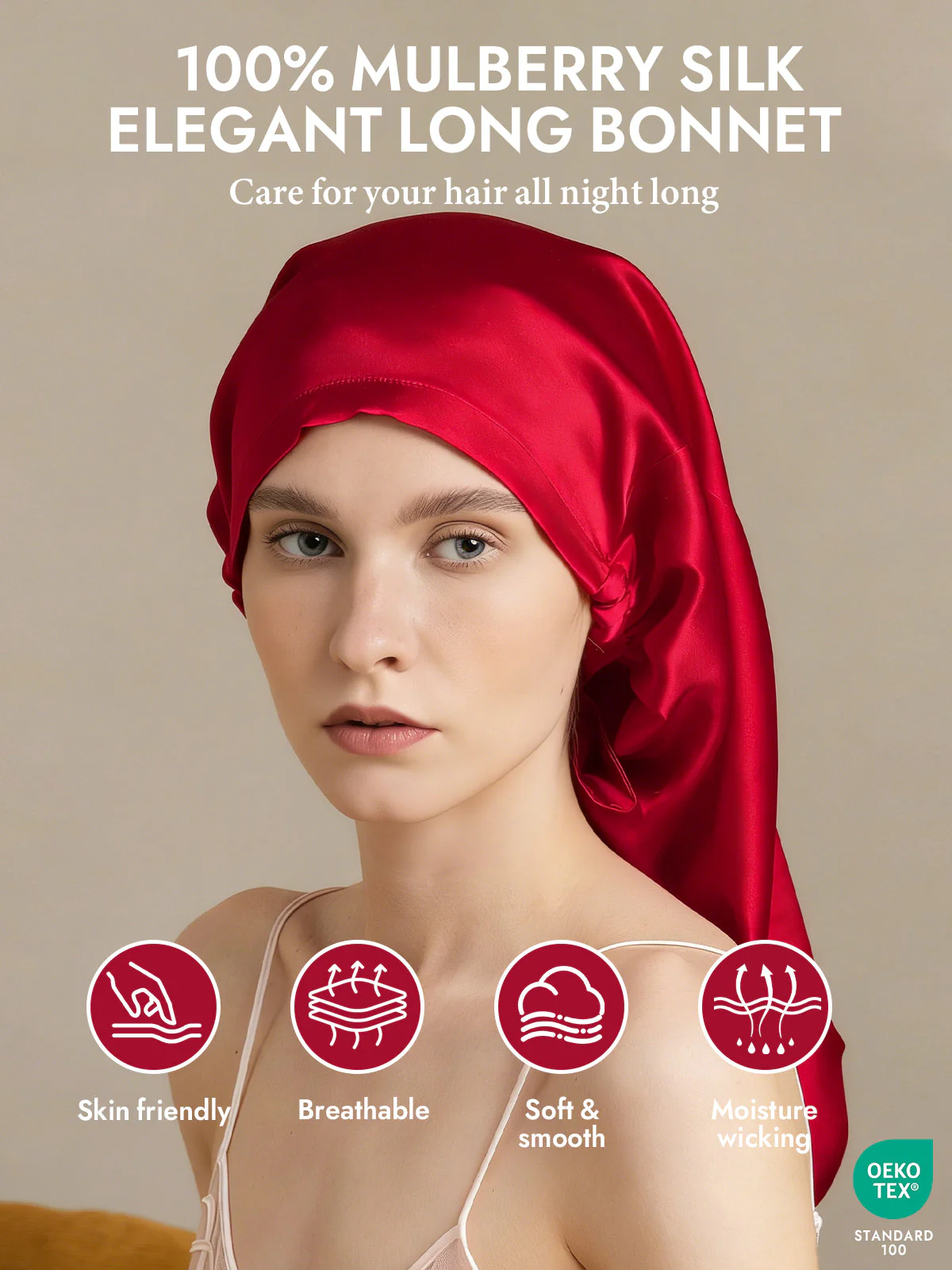 Pure Silk Elegant Long Bonnet - Image 42