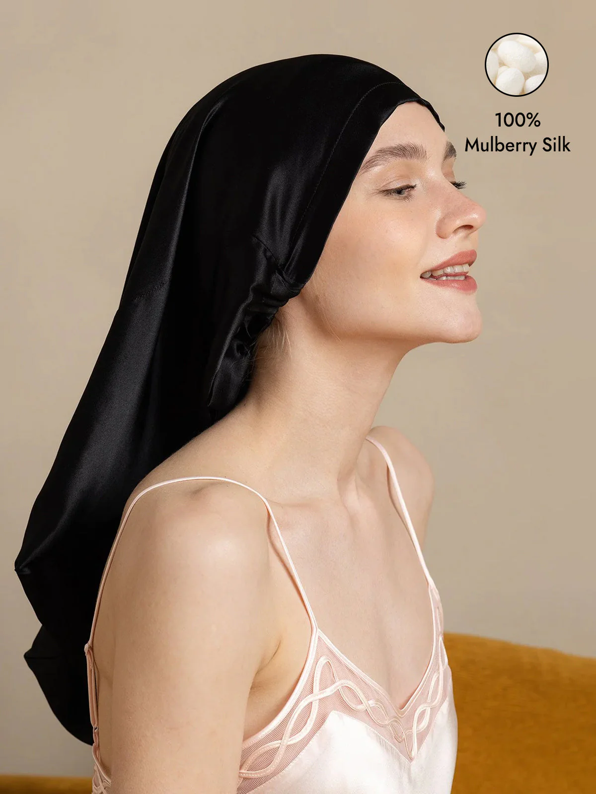 Pure Silk Elegant Long Bonnet - Image 9