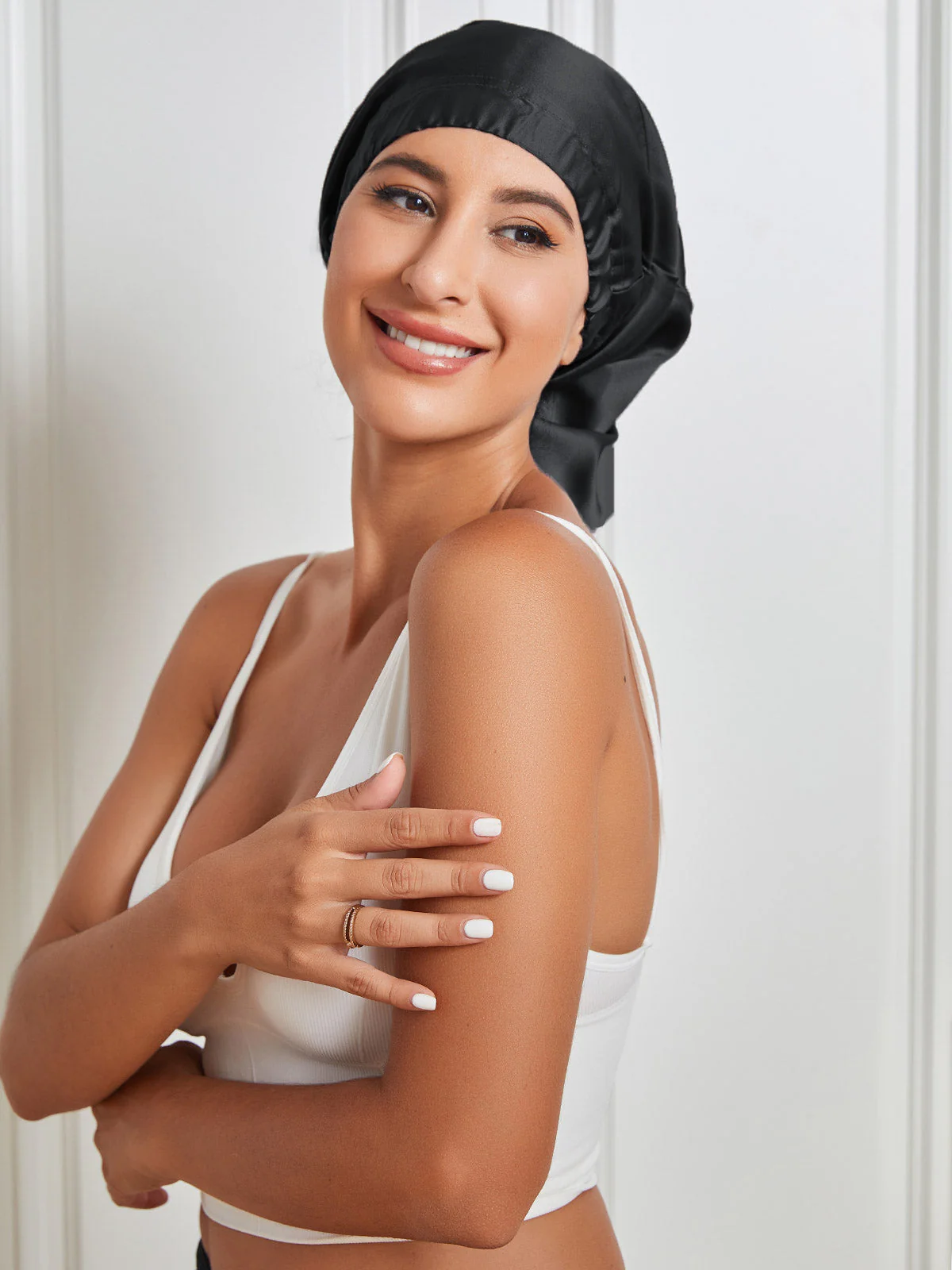 Pure Silk Elasticated Bonnet - Image 11