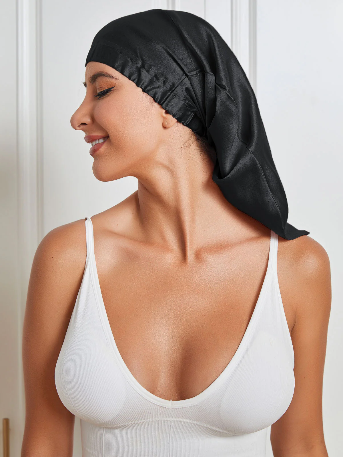 Pure Silk Elasticated Bonnet - Image 12