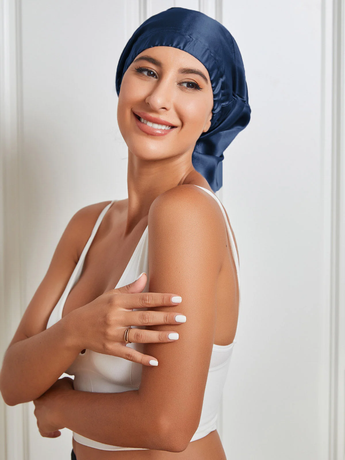Pure Silk Elasticated Bonnet - Image 16