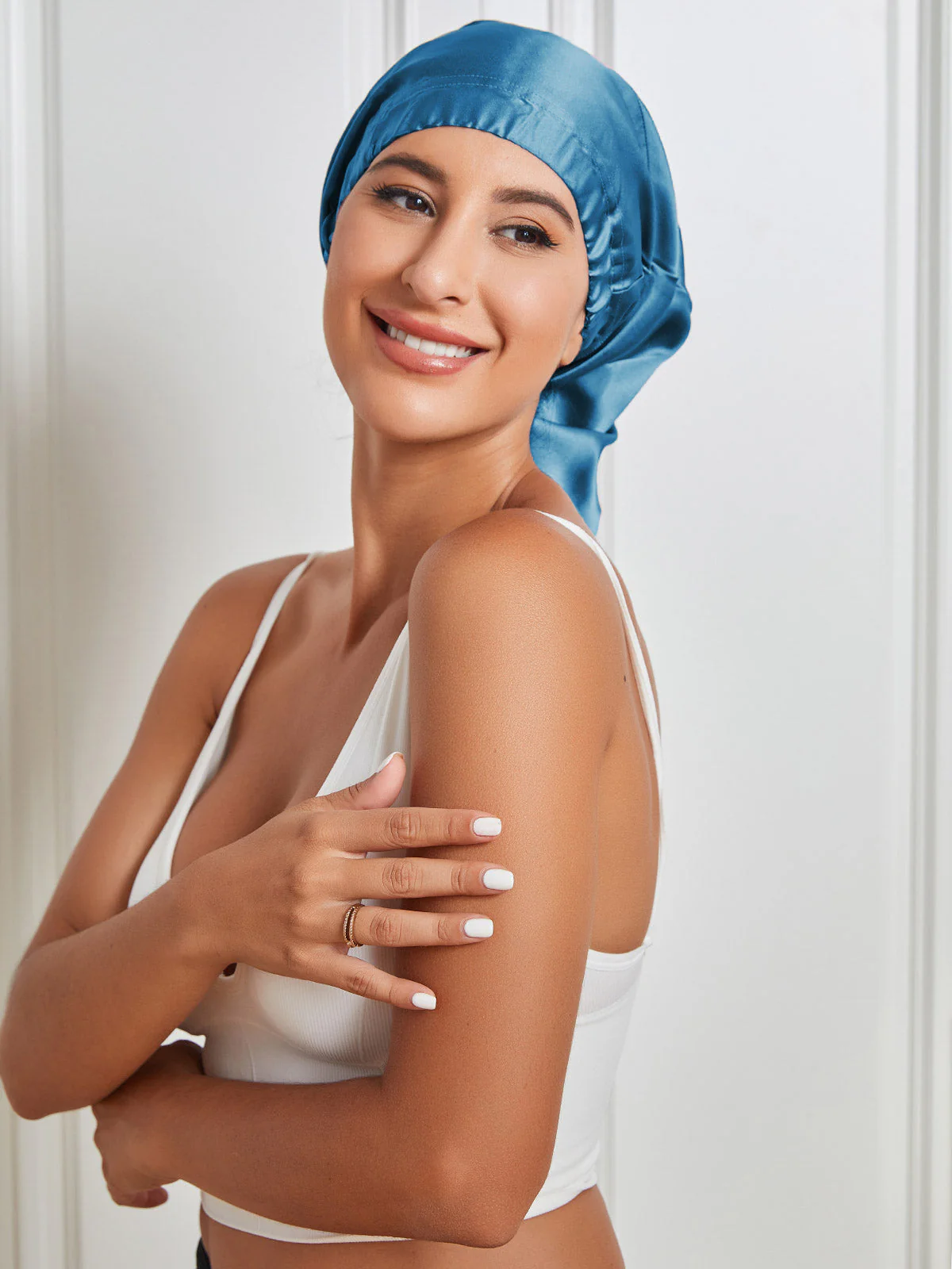 Pure Silk Elasticated Bonnet - Image 19