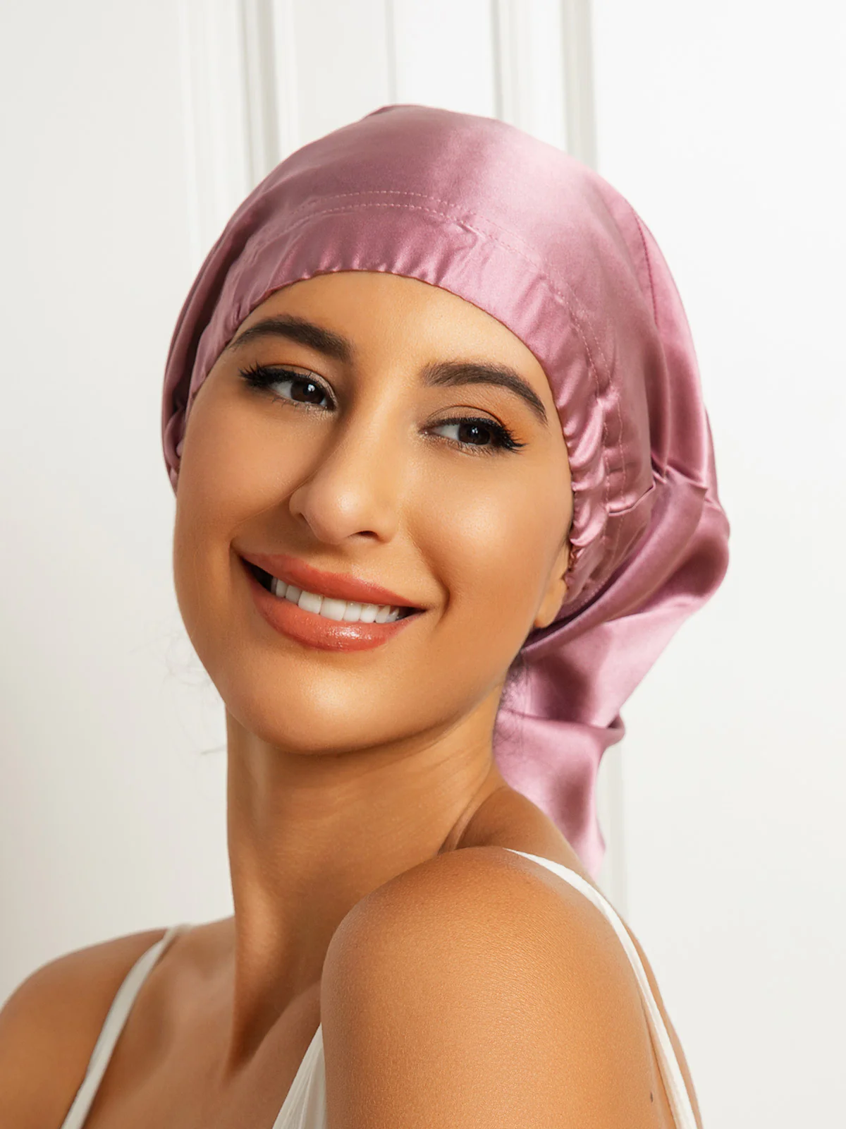 Pure Silk Elasticated Bonnet - Image 3