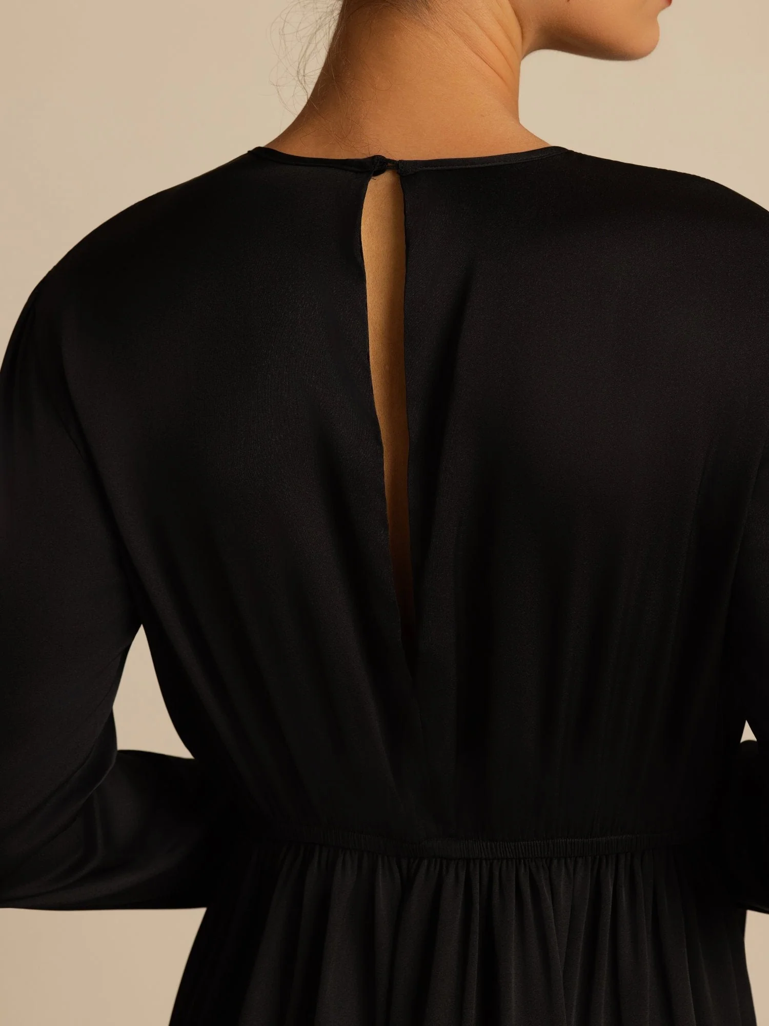 19Momme Silk  Ruffle Sleeves Short A-Line Flowy Dress - Image 12