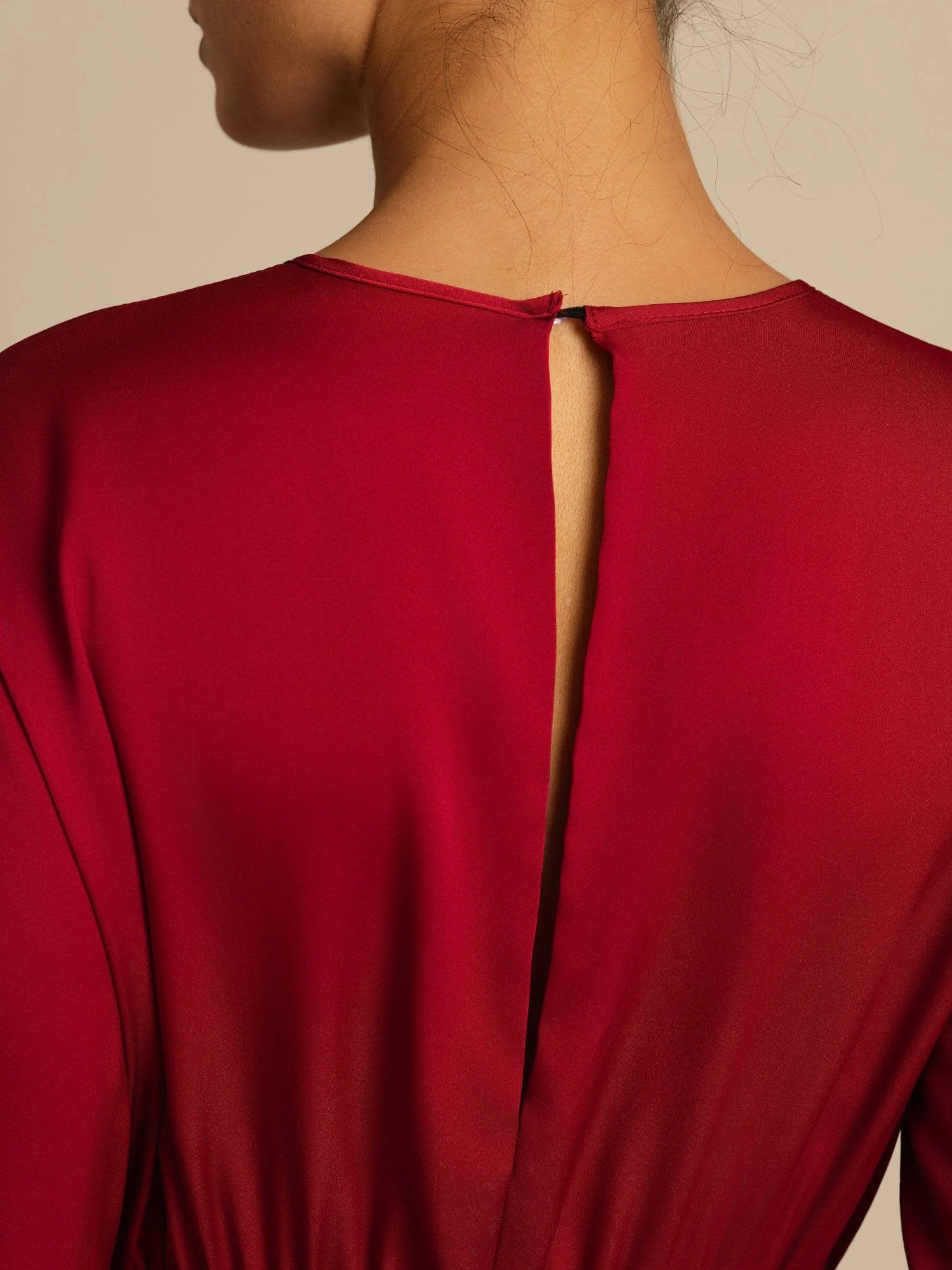 19Momme Silk  Ruffle Sleeves Short A-Line Flowy Dress - Image 4