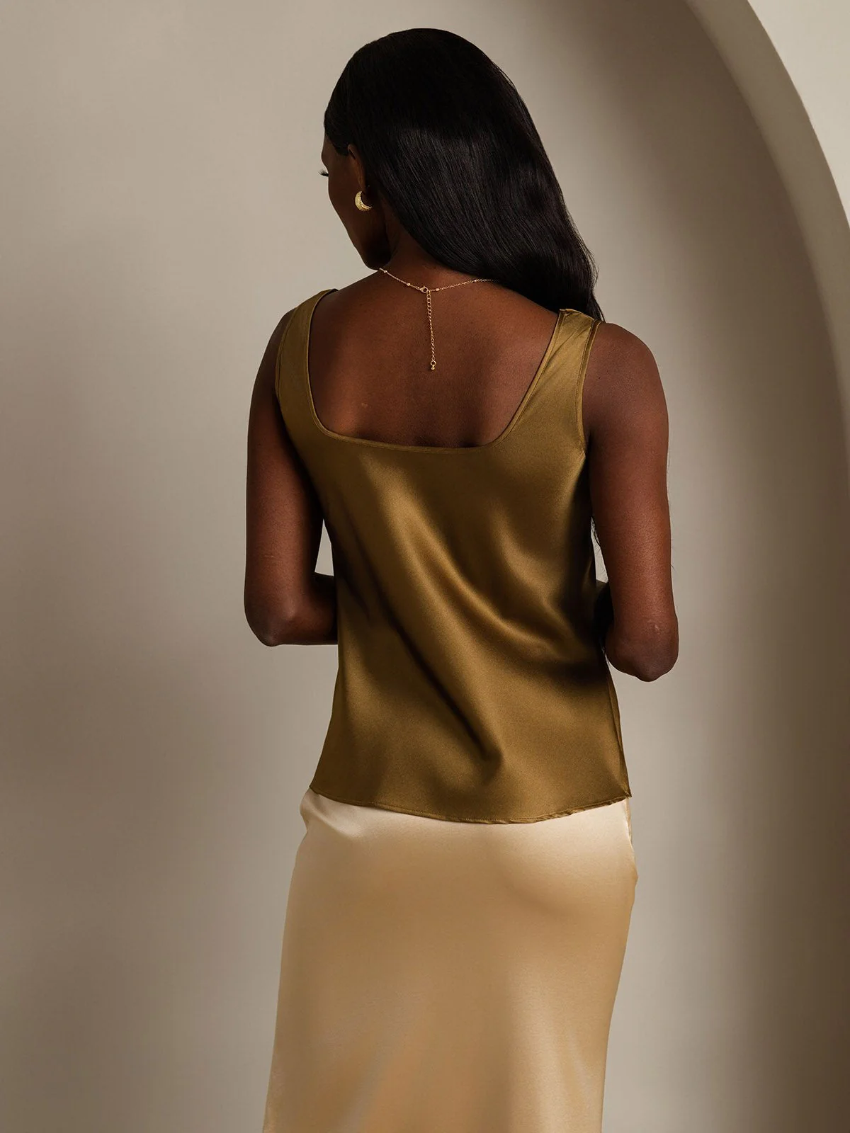 Clearance - 19Momme Silk Sleeveless U Neck Women's Tank Top - Image 9