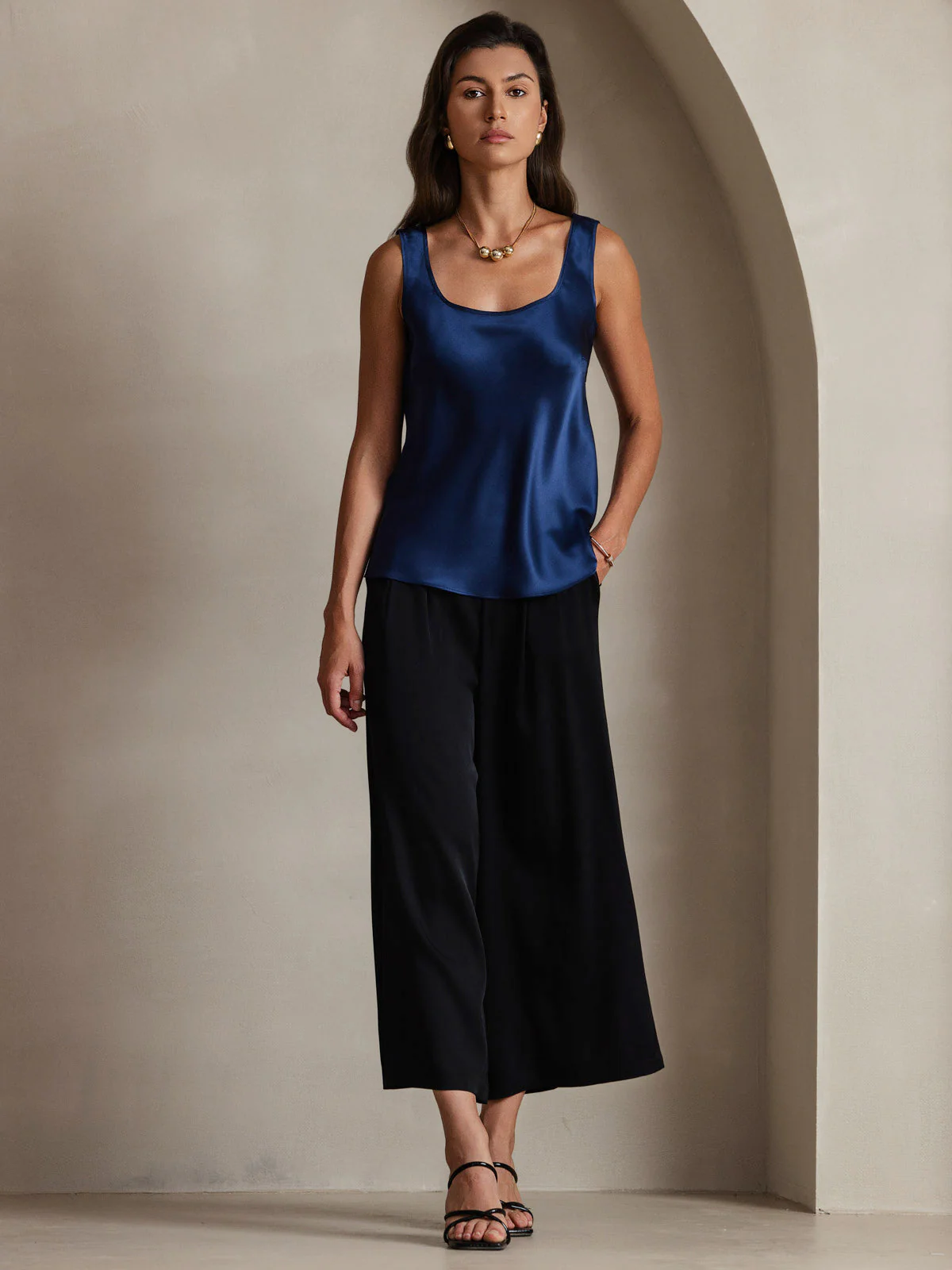 Clearance(US Warehouse) - 19Momme Silk Sleeveless U Neck Women's Tank Top - Image 15