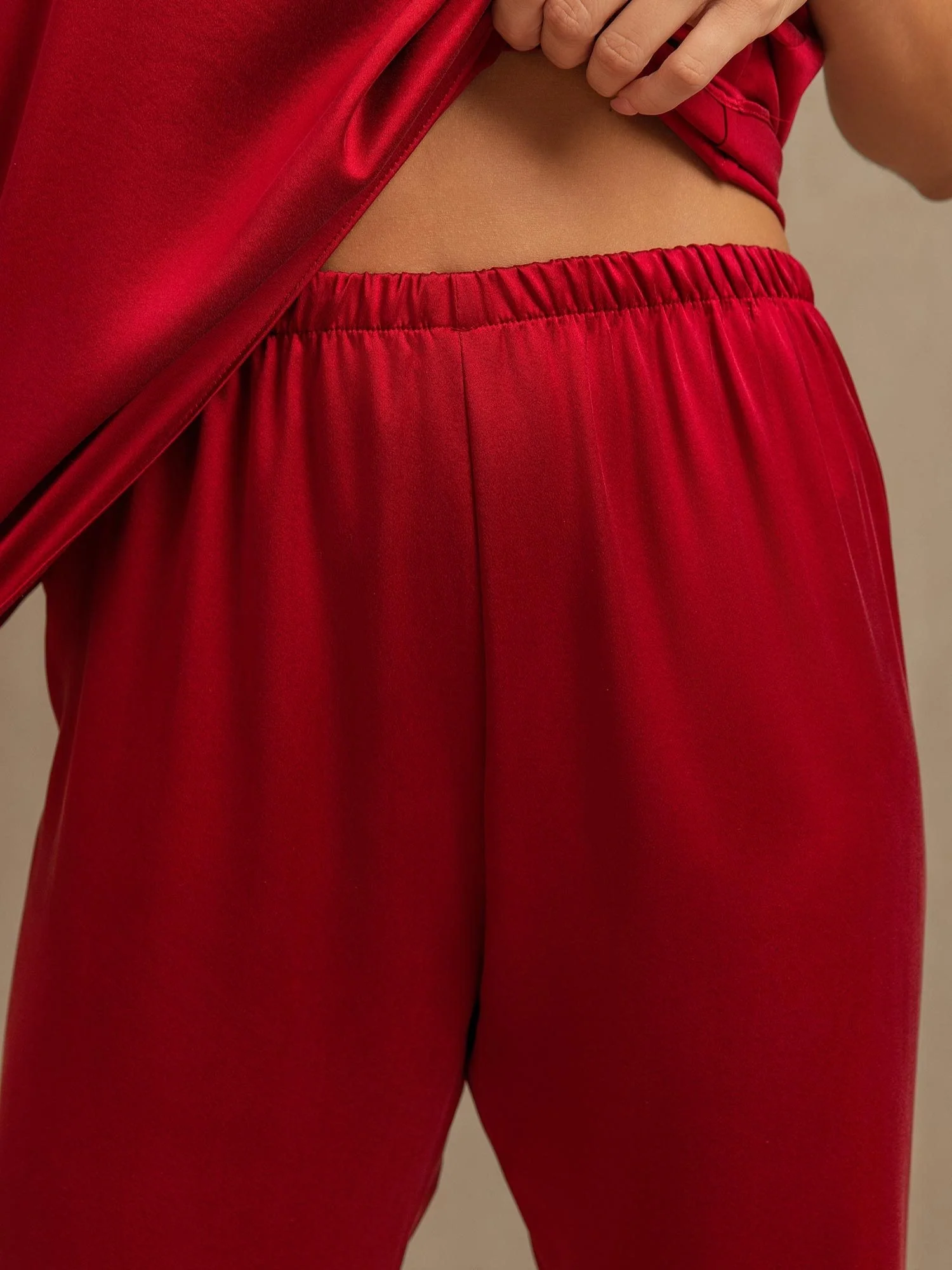 19Momme Washable Silk Tank Top & Wide Leg Pants Set - Image 33