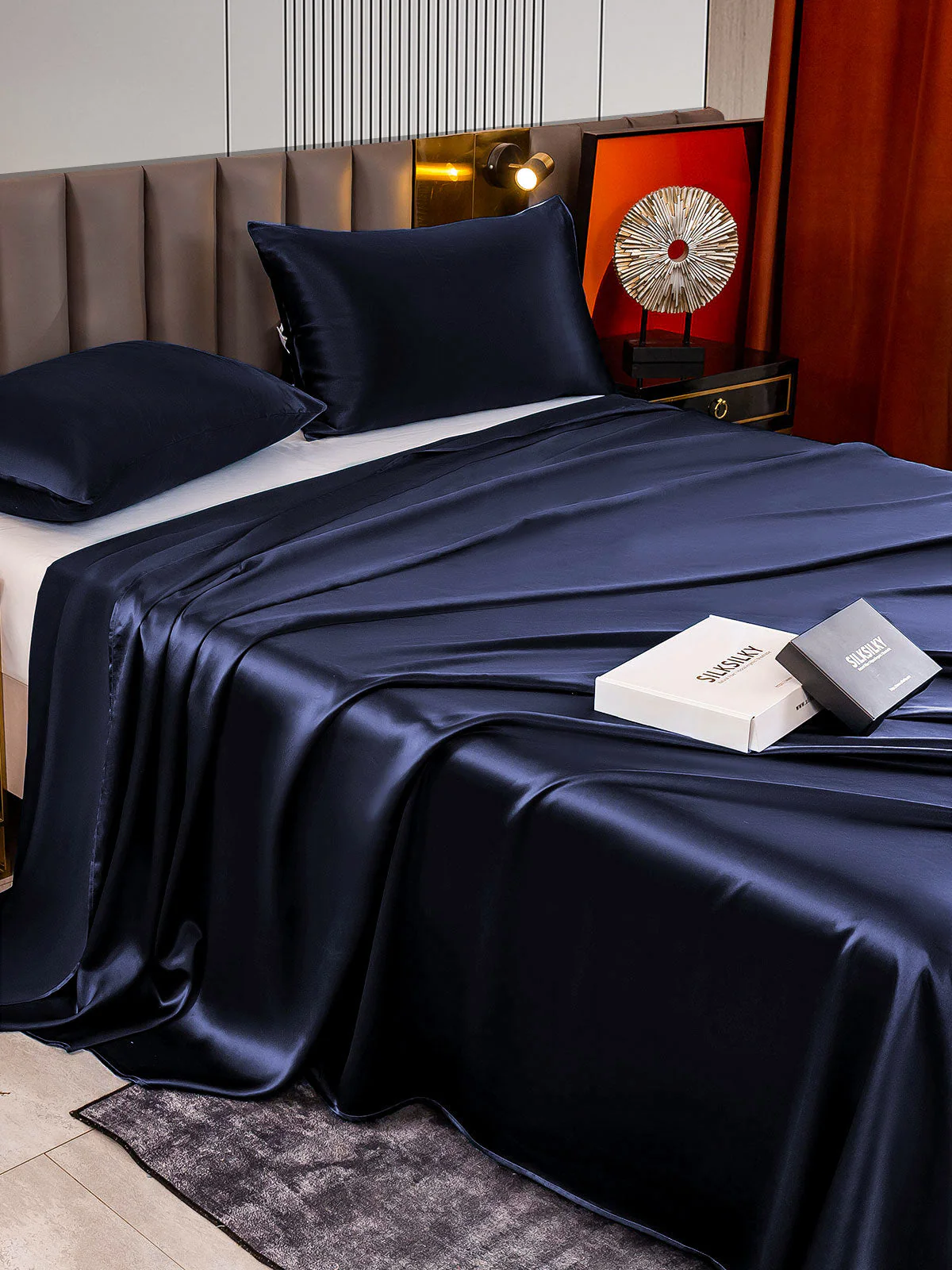 22Momme 3Pcs Silk Set Flat Sheet+2x Pillowcases - Image 10