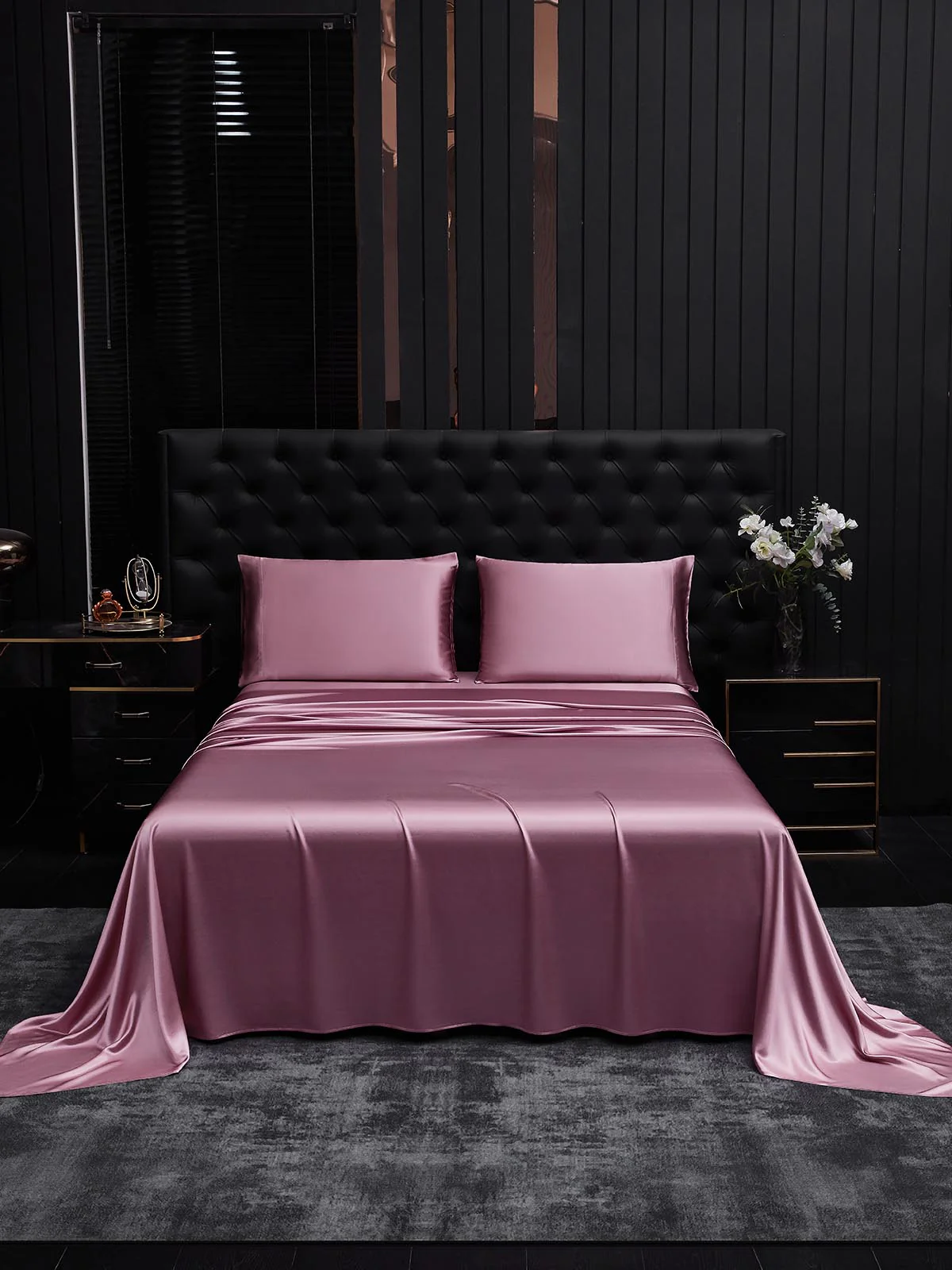 22Momme 3Pcs Silk Set Flat Sheet+2x Pillowcases - Image 58