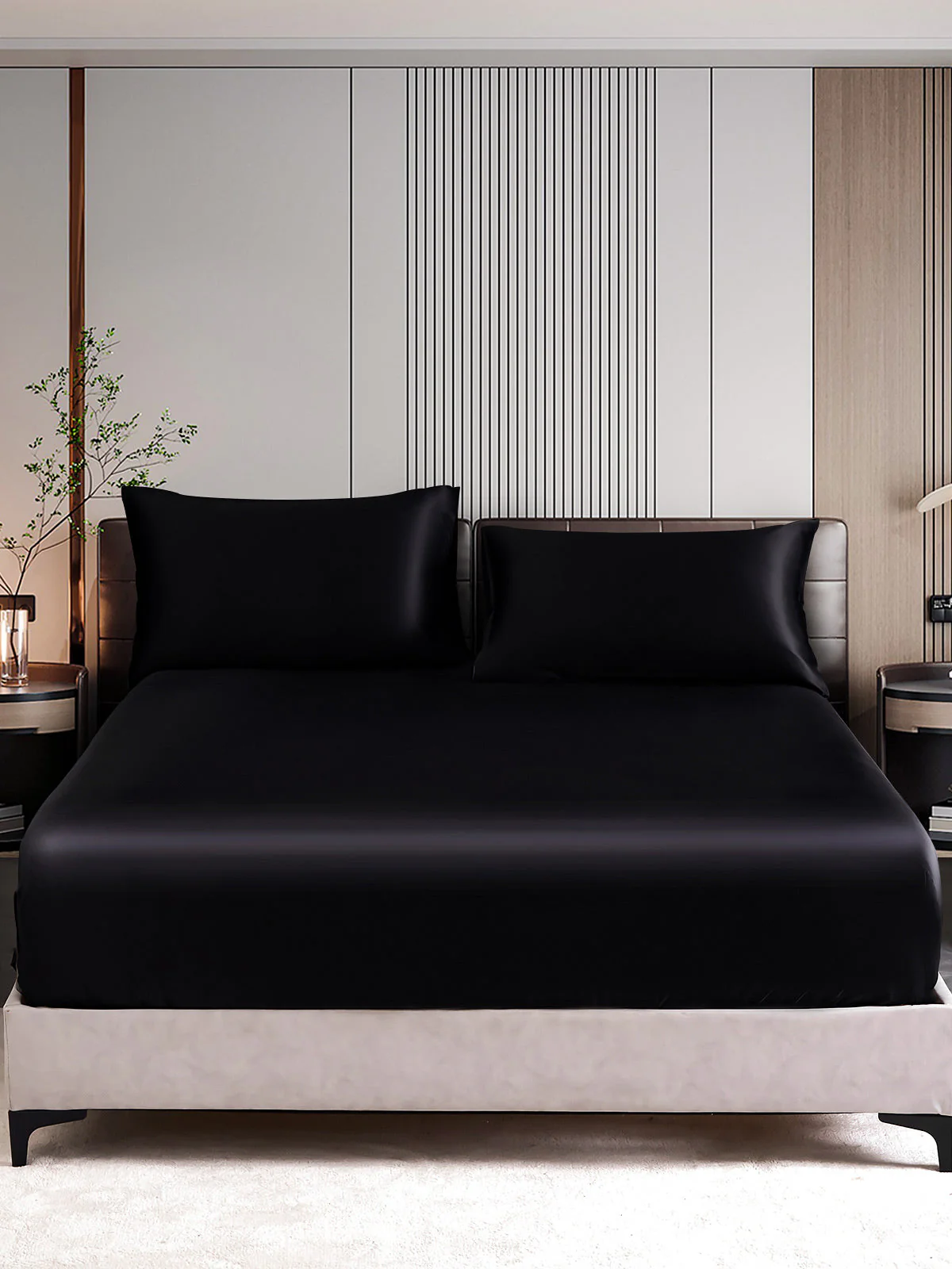 22Momme 3Pcs Silk Set Fitted Sheet+2x Pillowcases - Image 13