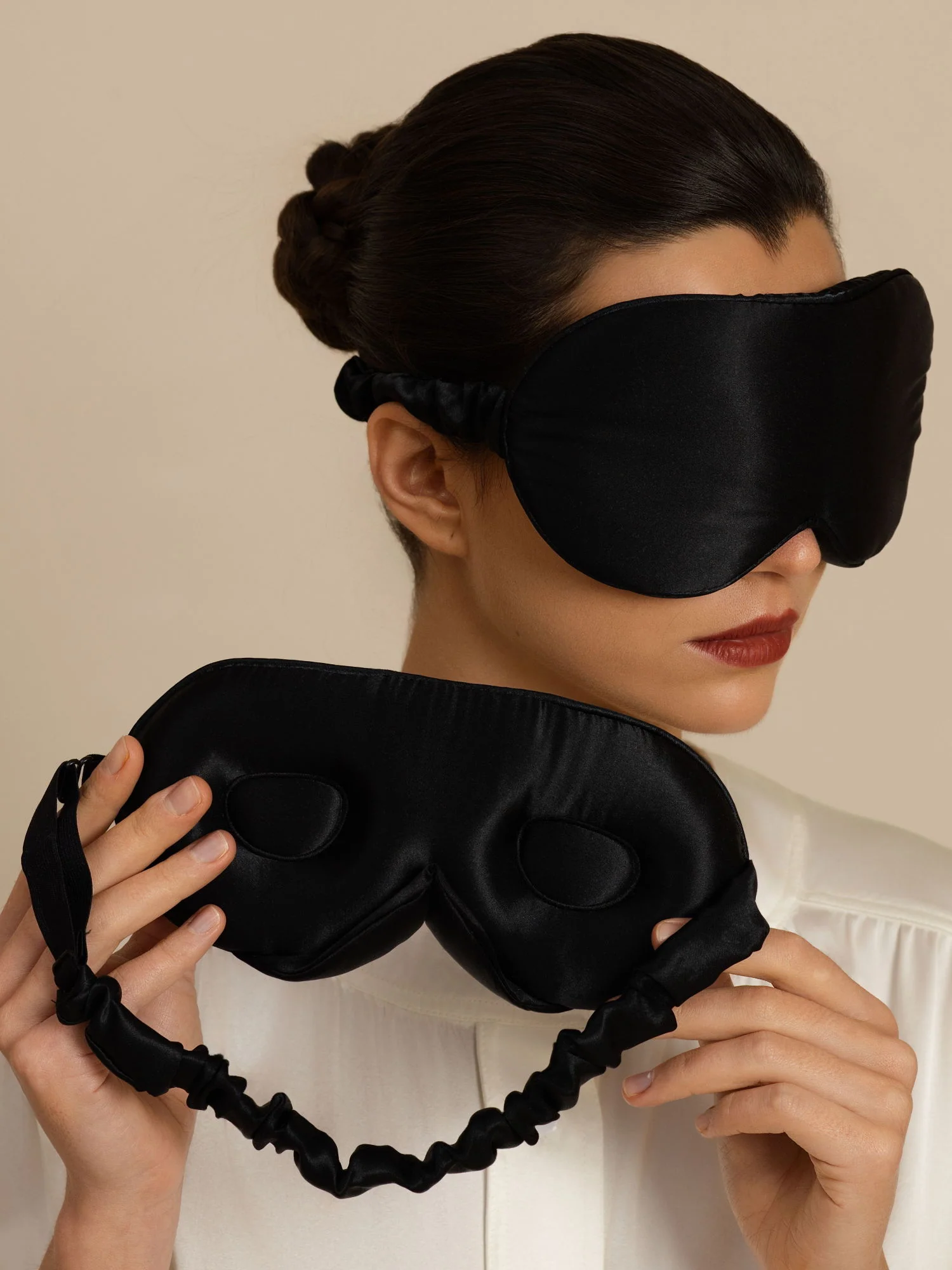 22 Momme Pure Silk 3D Sleep Mask With Upgraded Nose Wings - Image 9