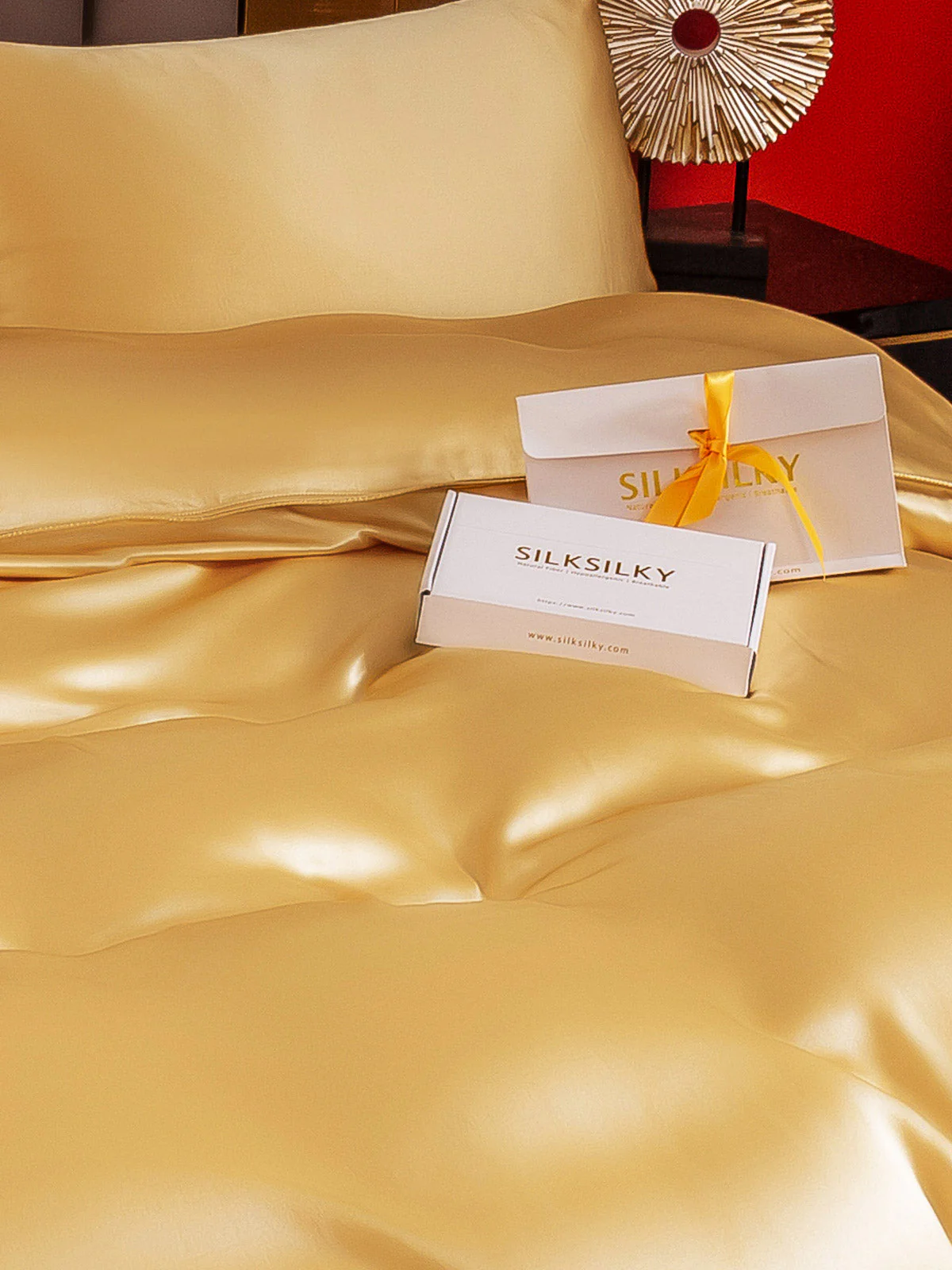 22Momme 3Pcs Silk Set Duvet Cover+2x Pillowcases - Image 20