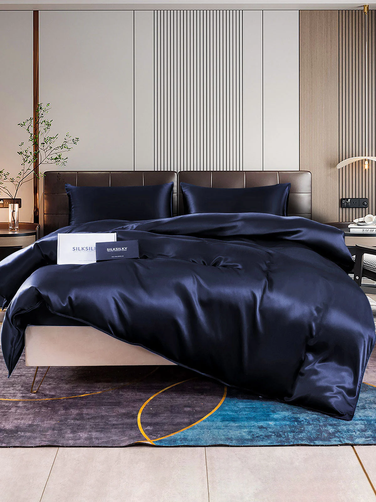 22Momme 4Pcs Silk Set Duvet Cover+Fitted Sheet+2x Pillowcases - Image 15