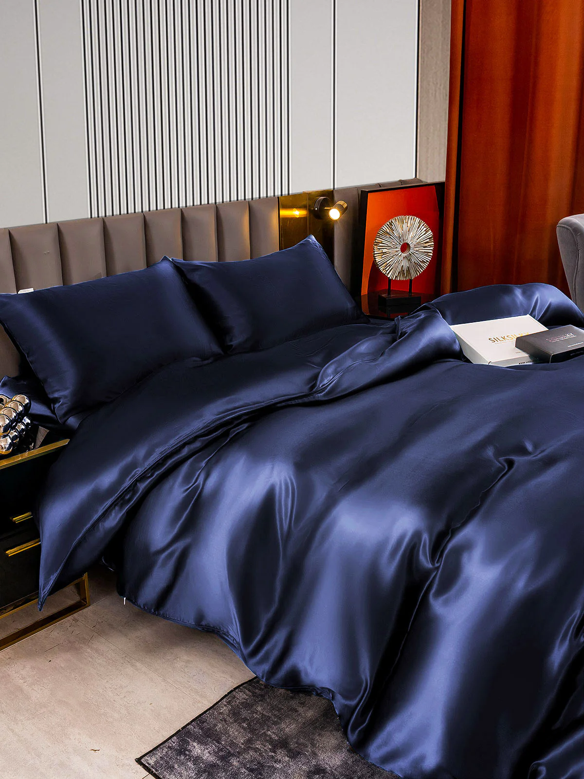 22Momme 4Pcs Silk Set Duvet Cover+Fitted Sheet+2x Pillowcases - Image 20