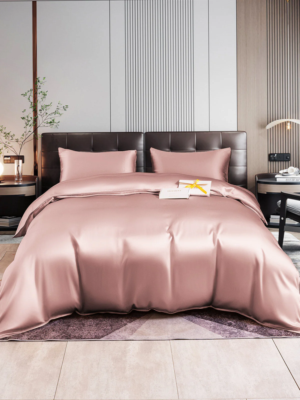 22Momme 4Pcs Silk Set Duvet Cover+Fitted Sheet+2x Pillowcases - Image 34