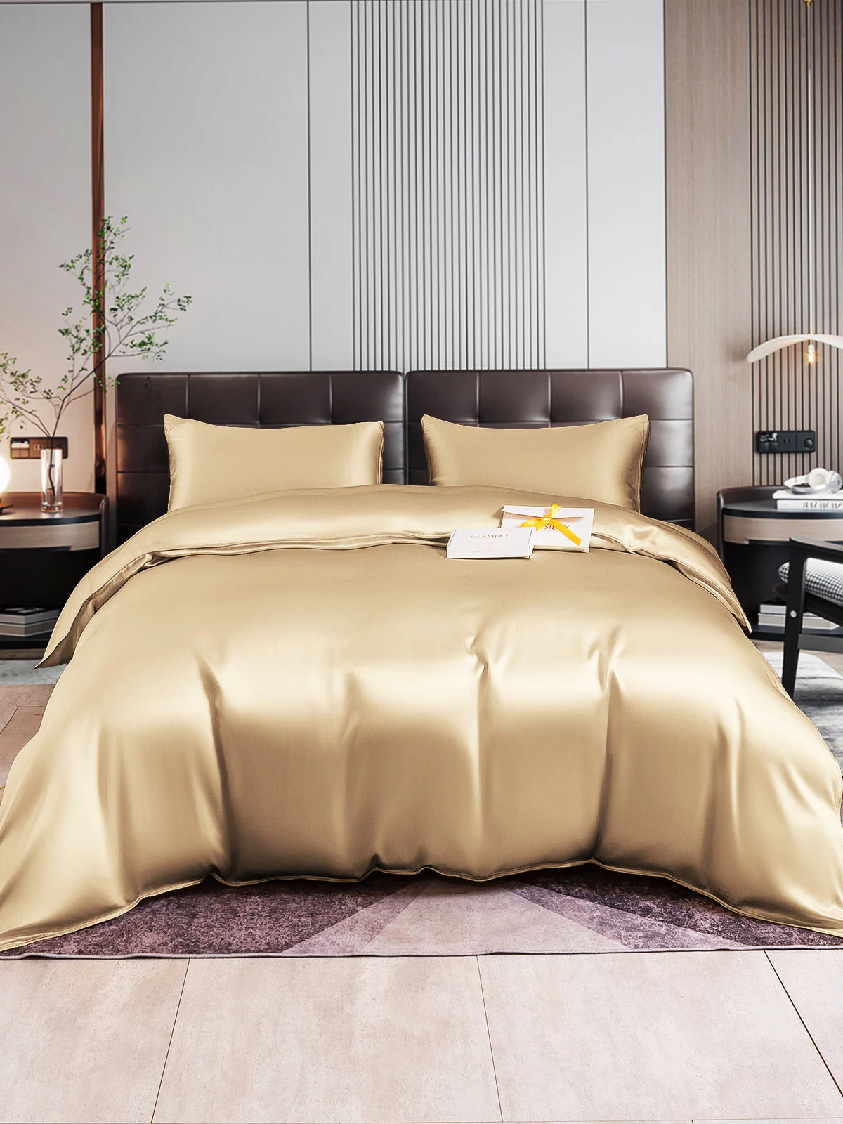 22Momme 4Pcs Silk Set Duvet Cover+Fitted Sheet+2x Pillowcases - Image 65