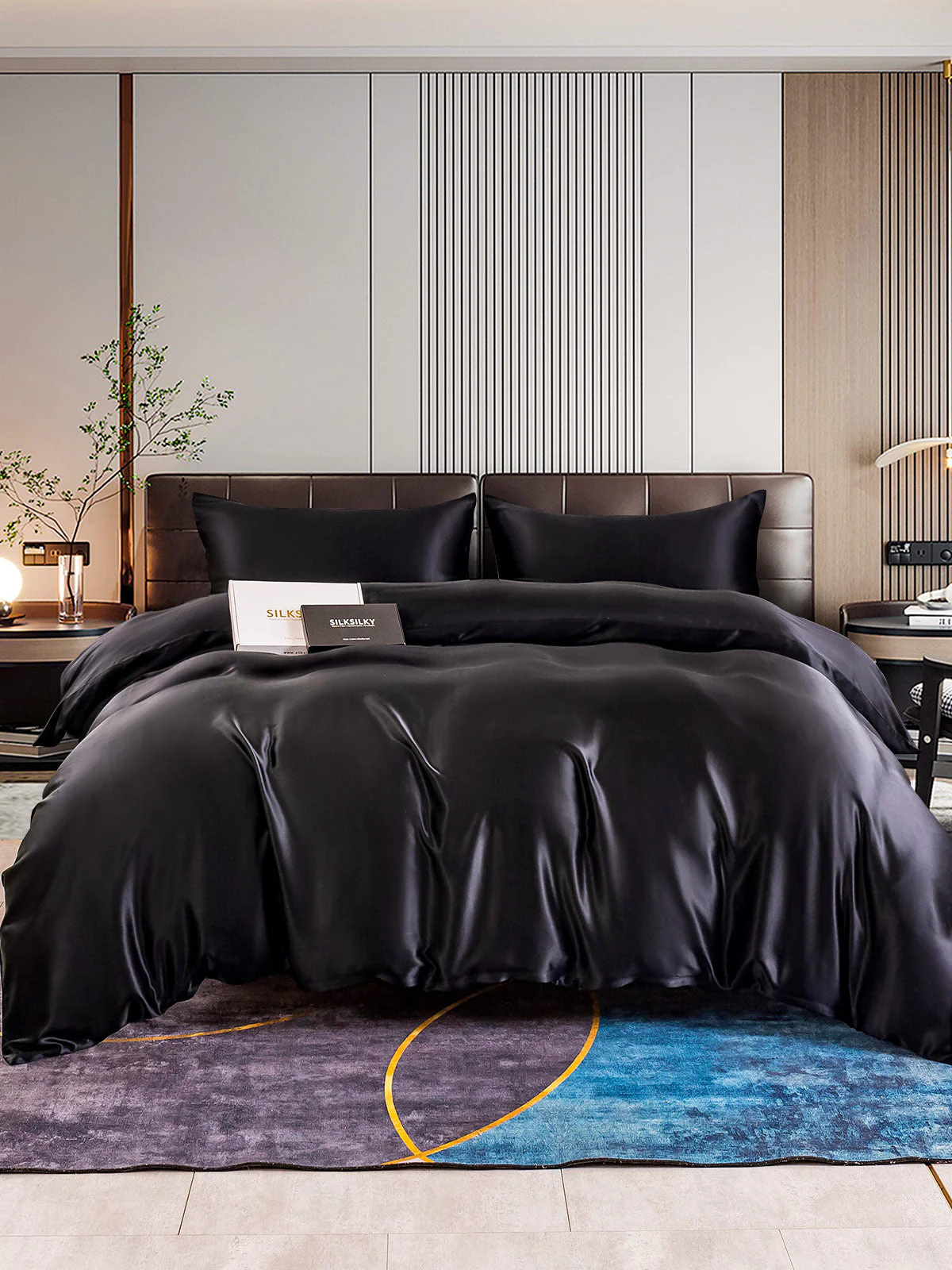 22Momme 4Pcs Silk Set Duvet Cover+Flat Sheet+2x Pillowcases - Image 7