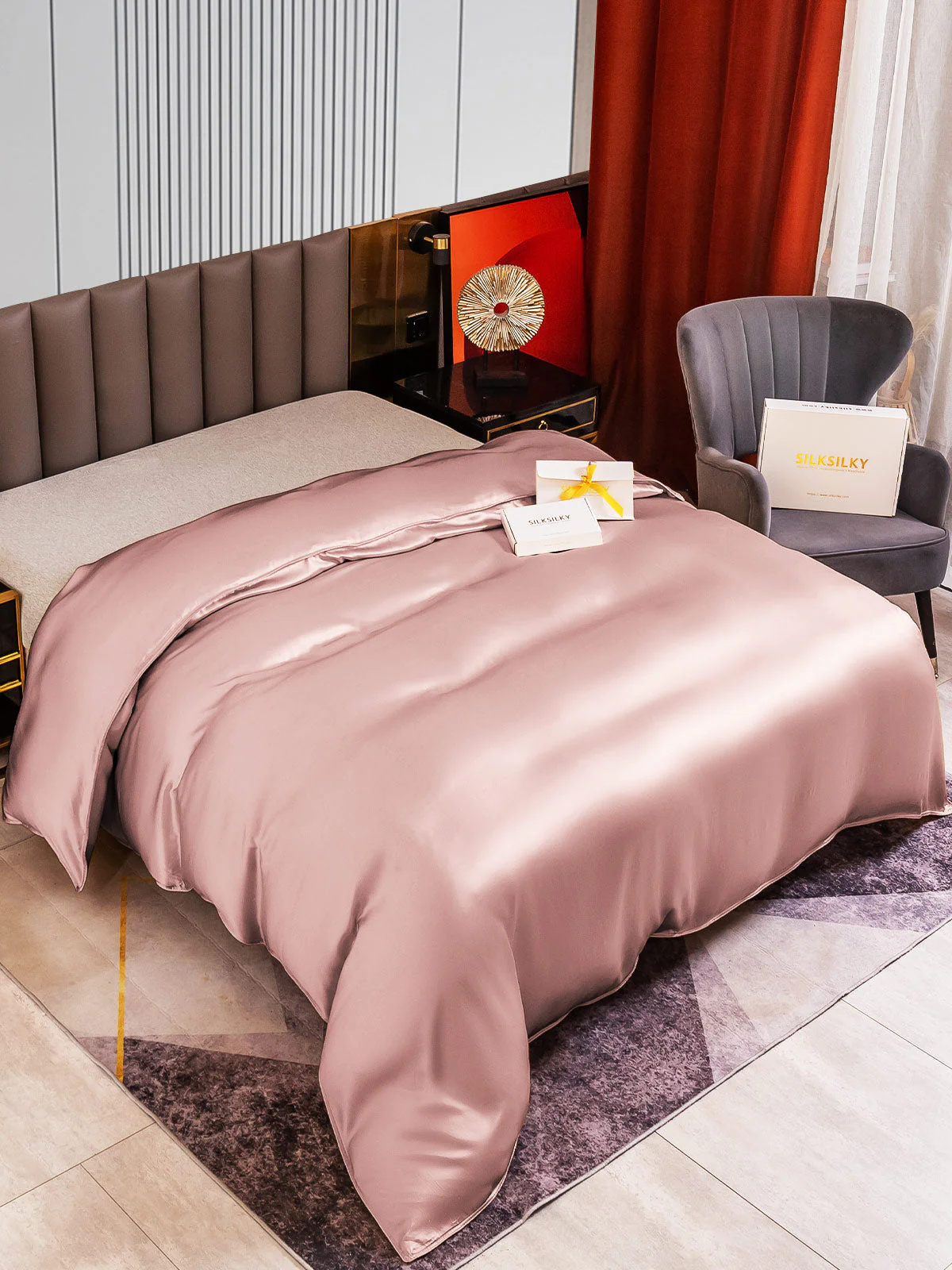 22Momme Mulberry Silk Seamless Duvet Cover - Image 12