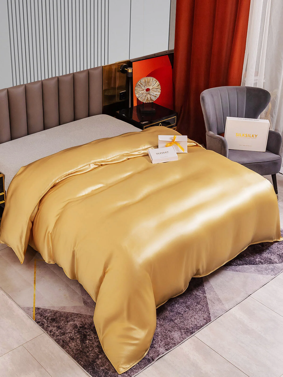 22Momme Mulberry Silk Seamless Duvet Cover - Image 15