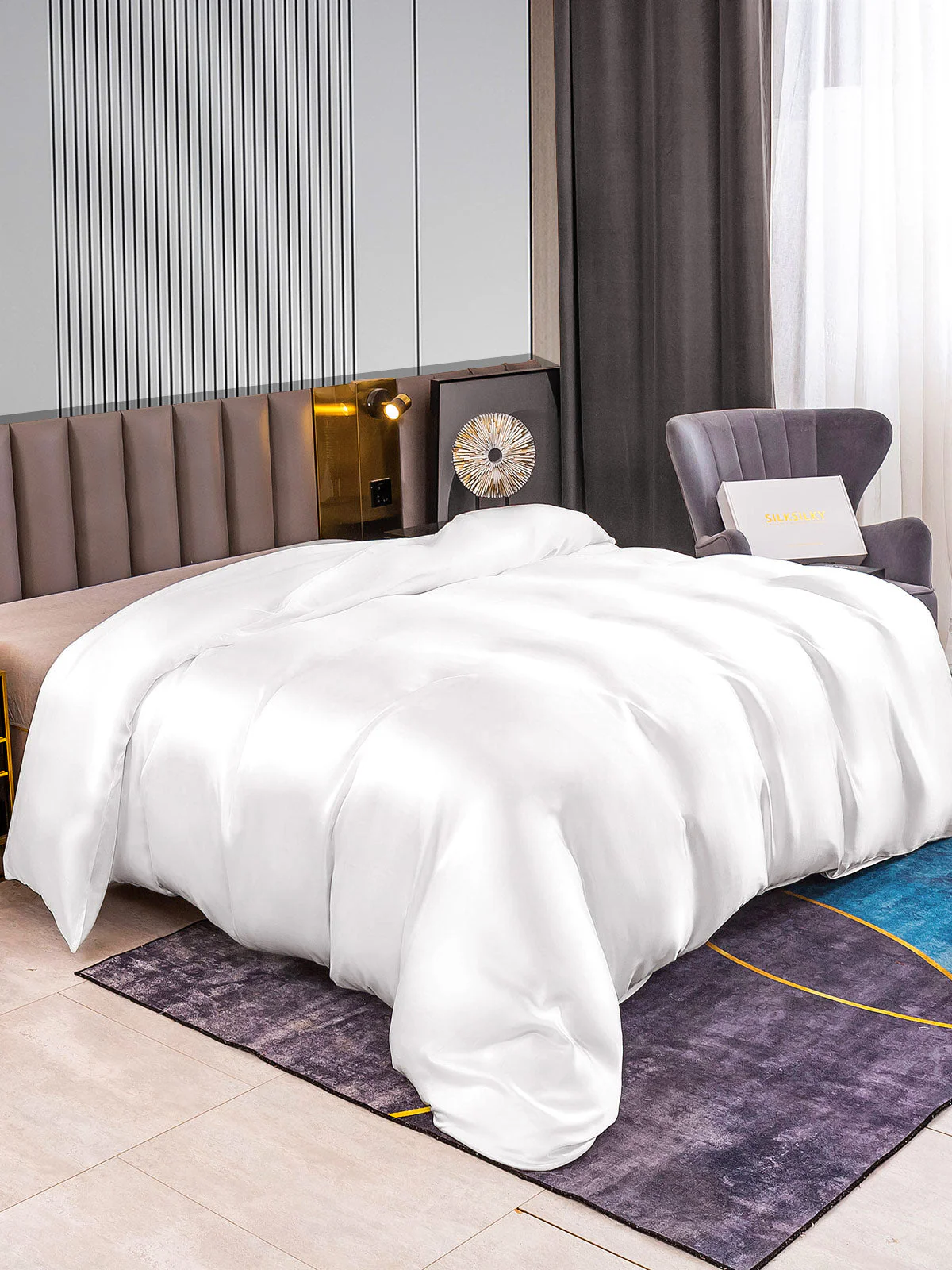 22Momme Mulberry Silk Seamless Duvet Cover - Image 2