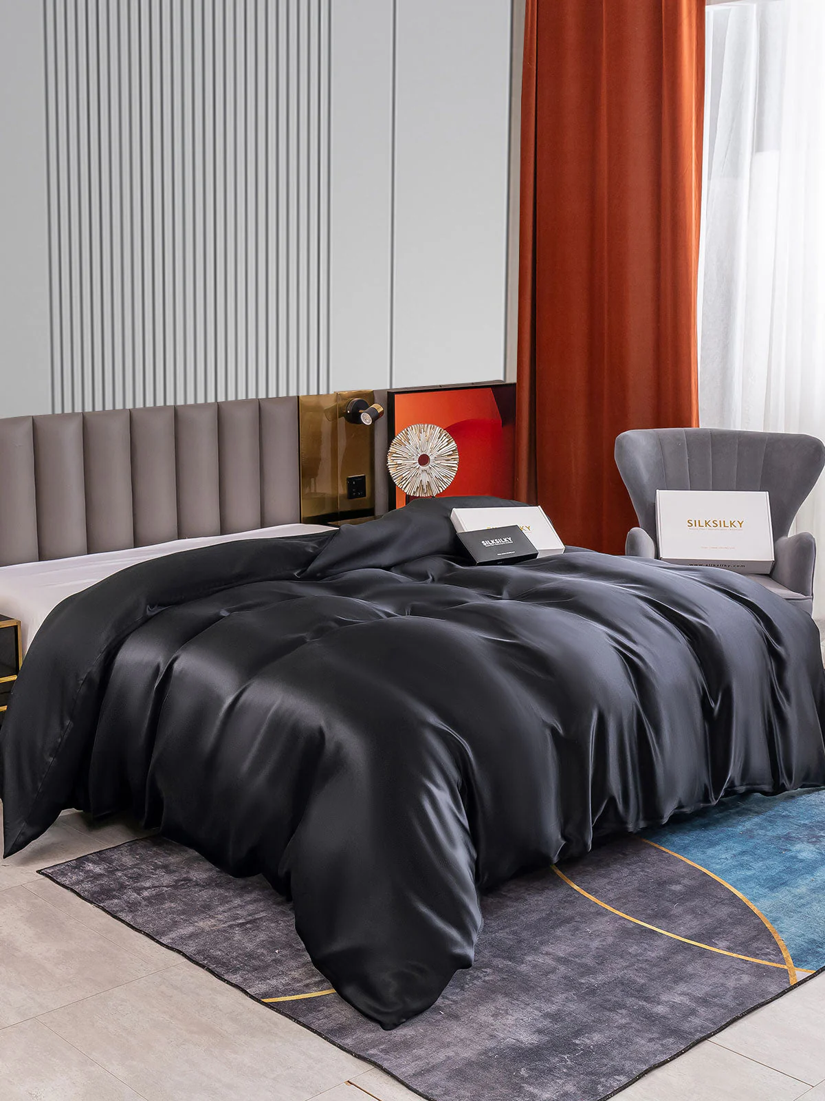 22Momme Mulberry Silk Seamless Duvet Cover - Image 21