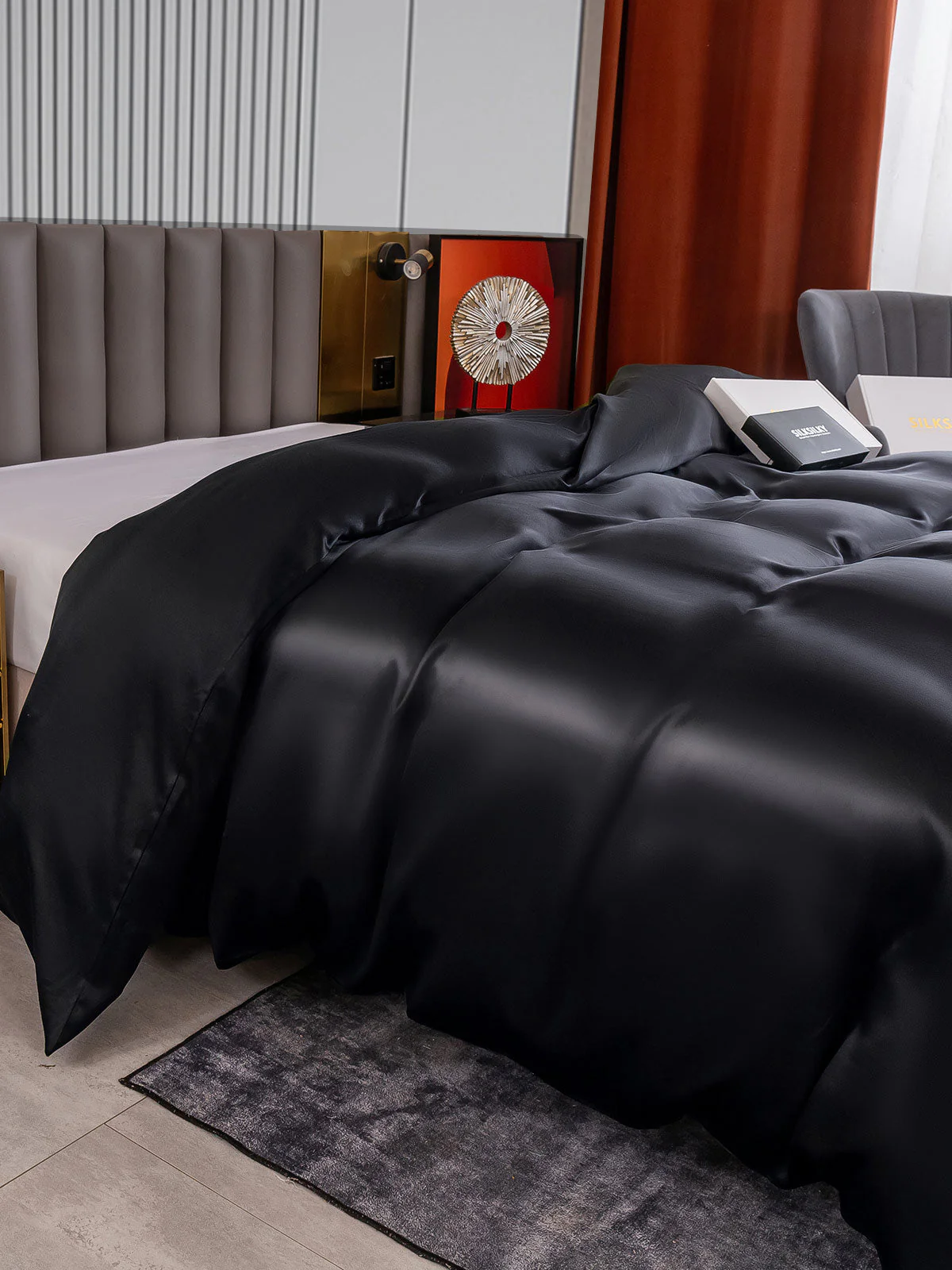 22Momme Mulberry Silk Seamless Duvet Cover - Image 22