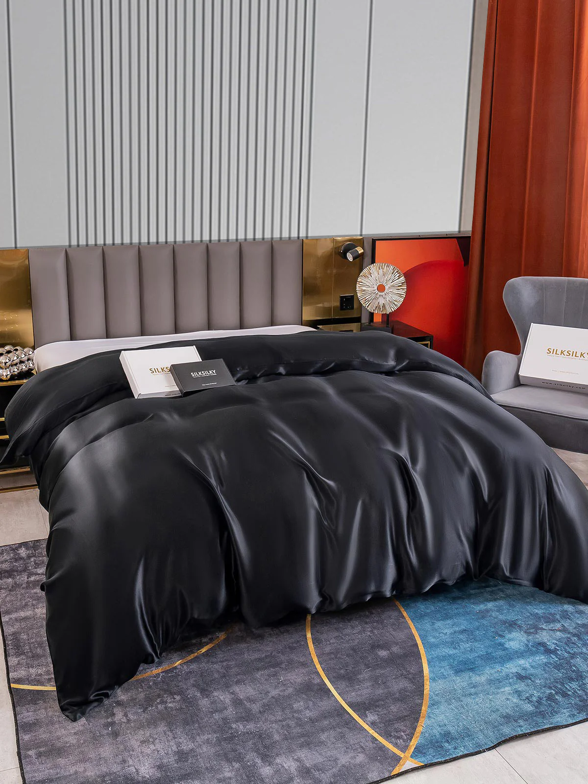 22Momme Mulberry Silk Seamless Duvet Cover - Image 23