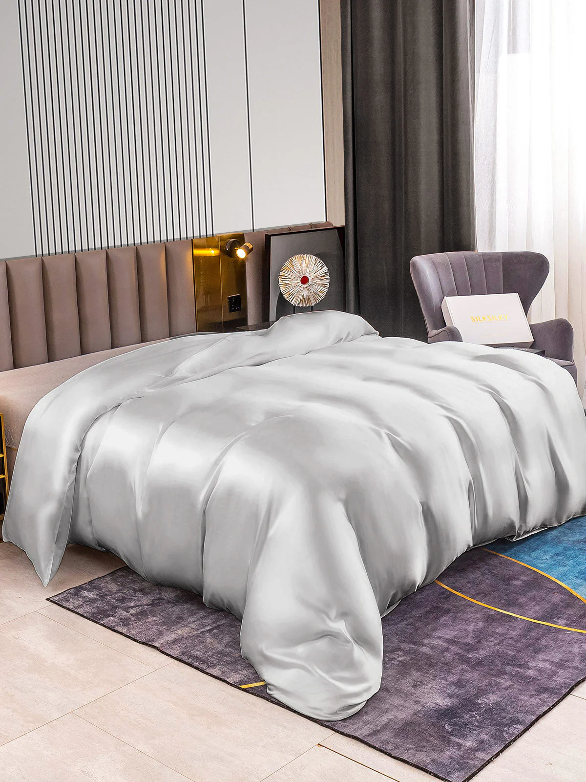 22Momme Mulberry Silk Seamless Duvet Cover - Image 26