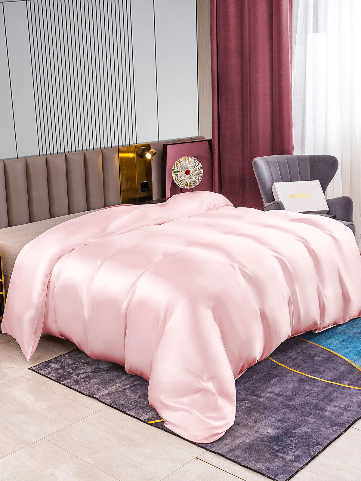 22Momme Mulberry Silk Seamless Duvet Cover - Image 29