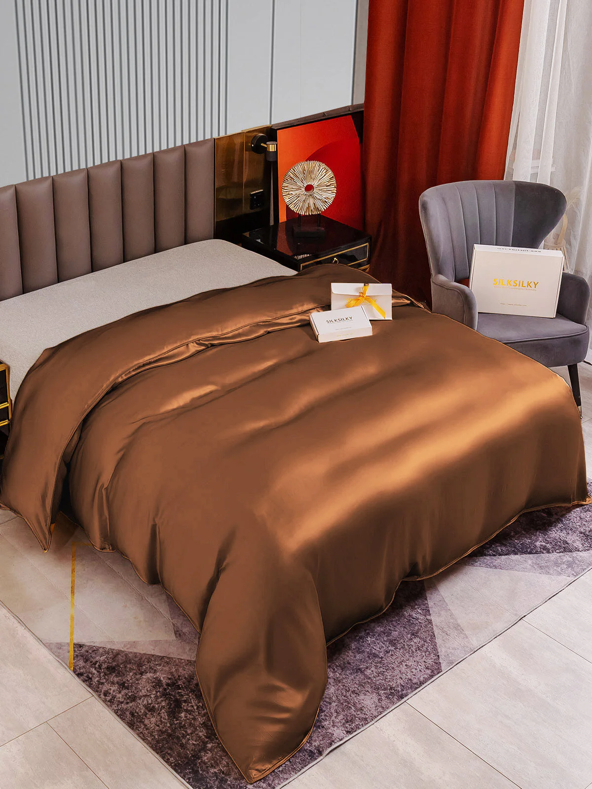 22Momme Mulberry Silk Seamless Duvet Cover - Image 35
