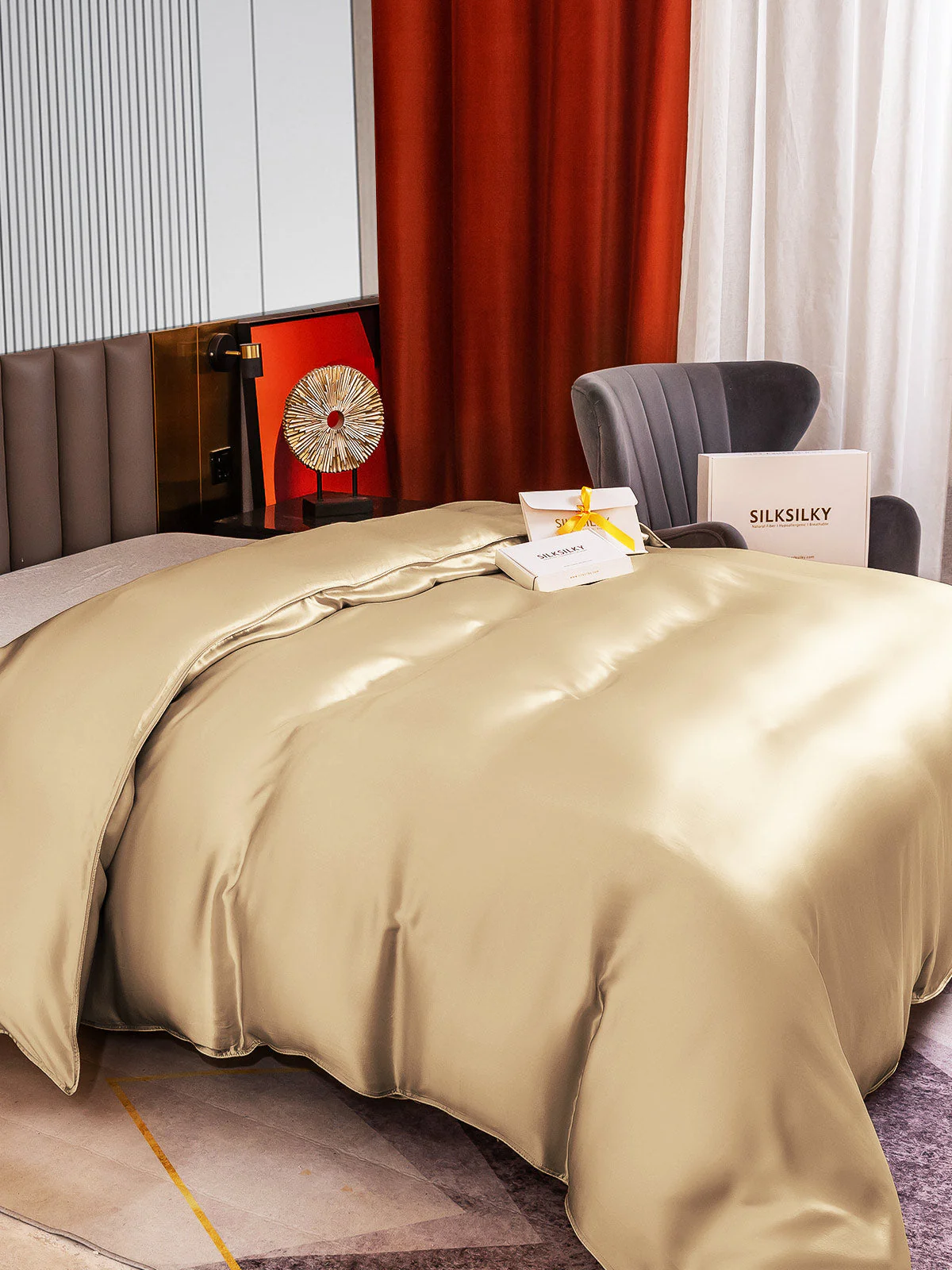 22Momme Mulberry Silk Seamless Duvet Cover - Image 38