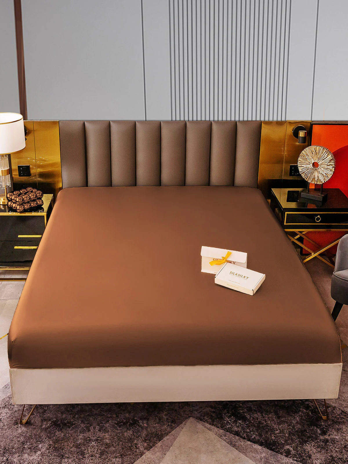 22Momme Mulberry Silk Seamless Fitted Sheet - Image 42