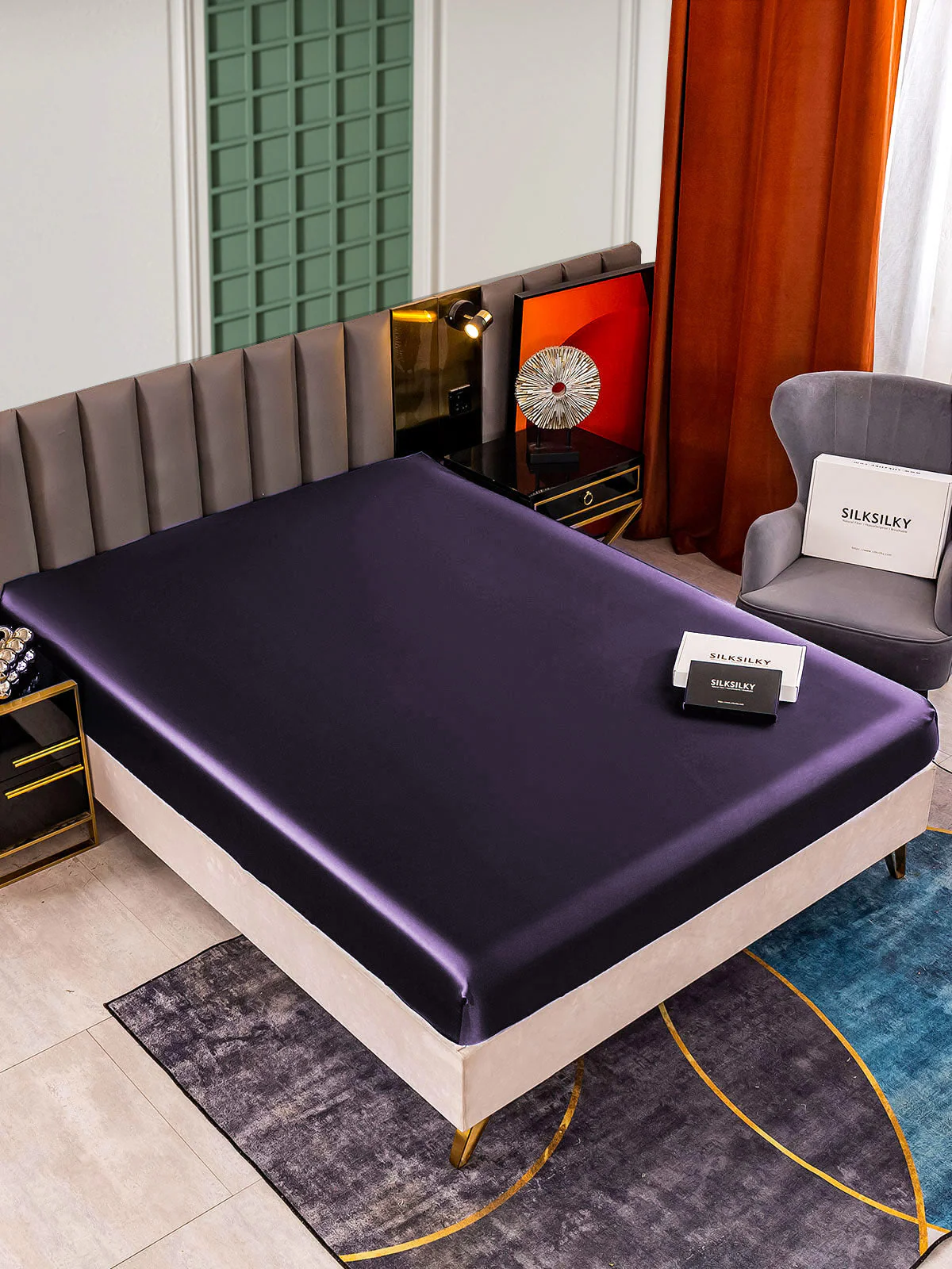 22Momme Mulberry Silk Seamless Fitted Sheet - Image 59