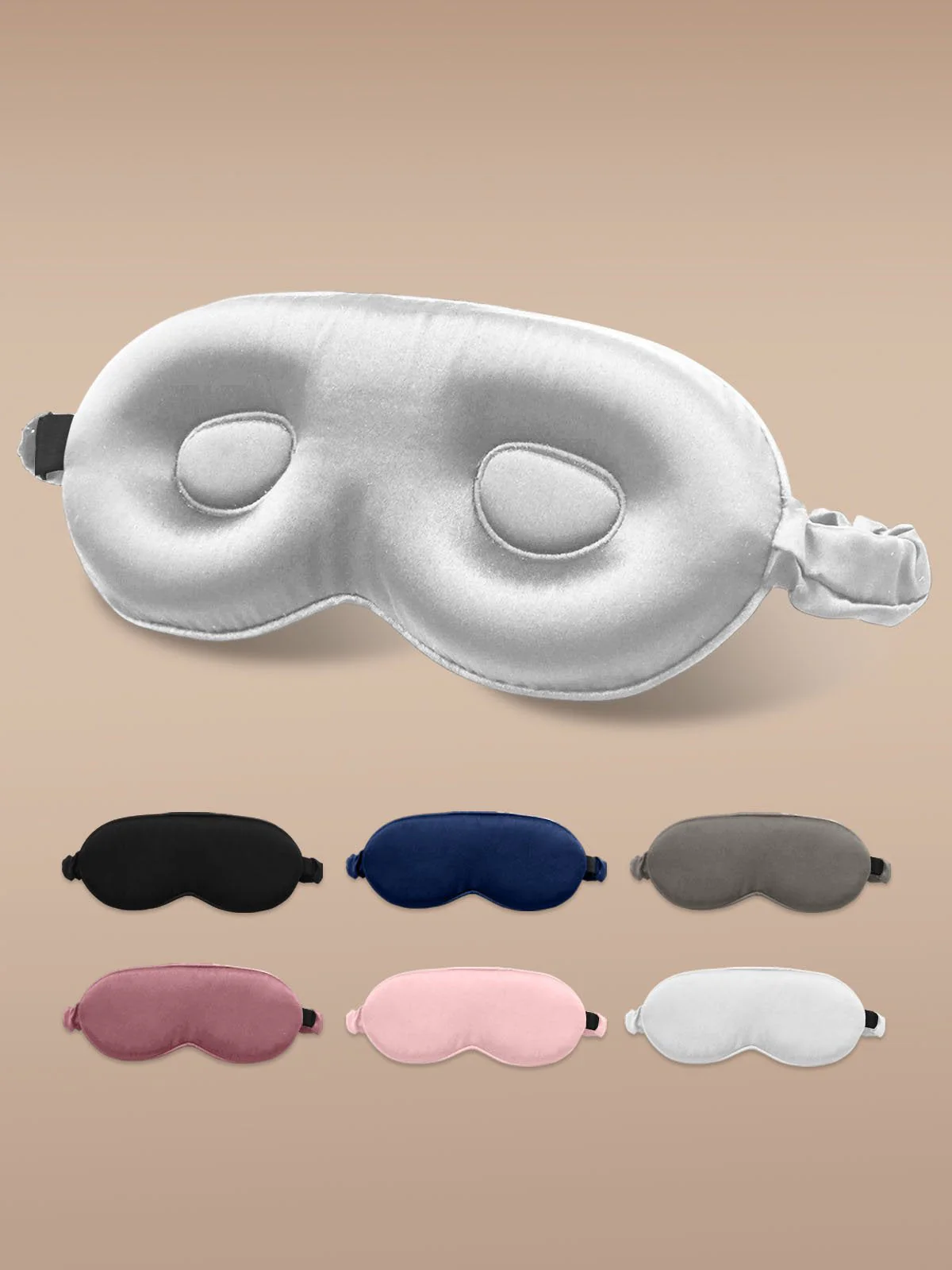 22Momme Pure Silk 3D Contoured Adjustable Eye Mask - Image 31