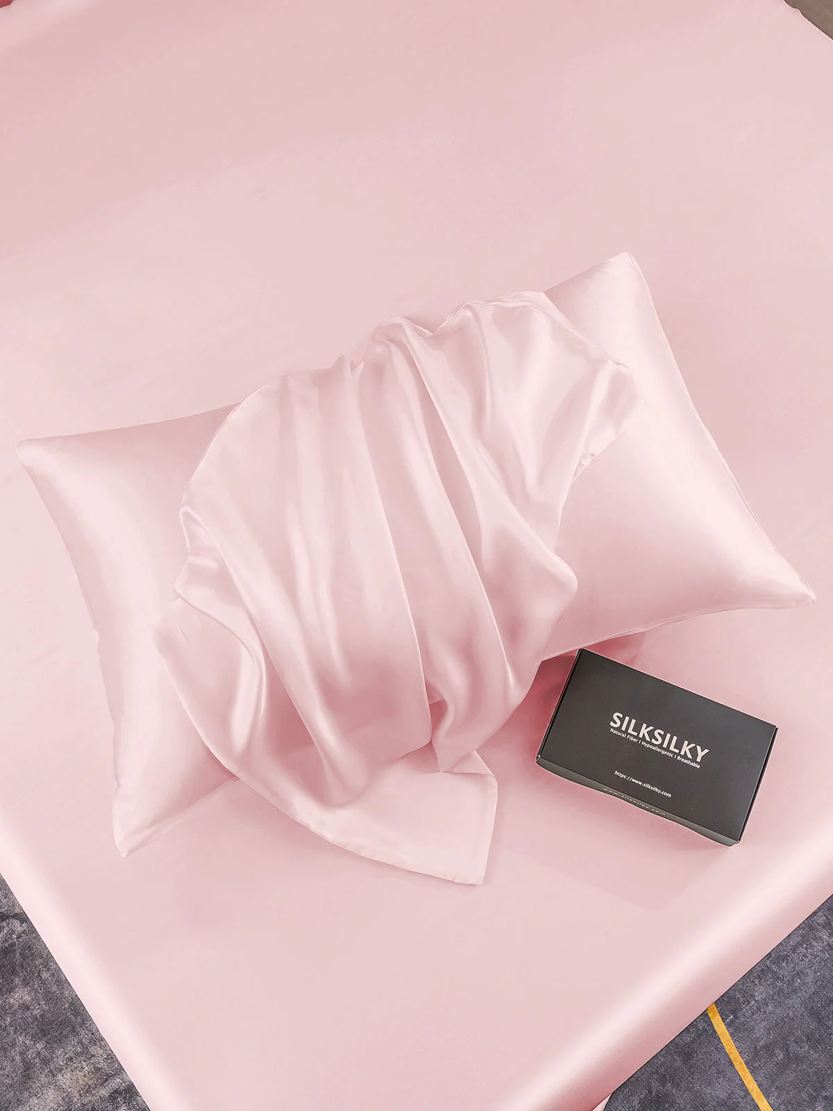 2Pcs 22Momme Pure Silk Pillowcases Bundle - Envelope Closure - Image 24