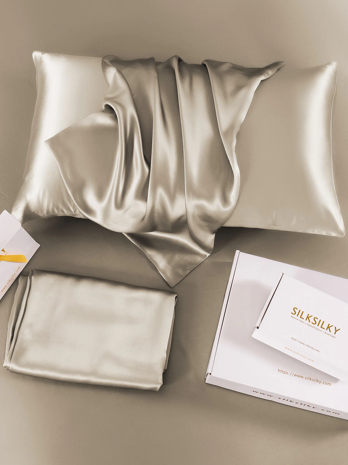 2Pcs 22Momme Pure Silk Pillowcases Bundle - Envelope Closure - Image 69