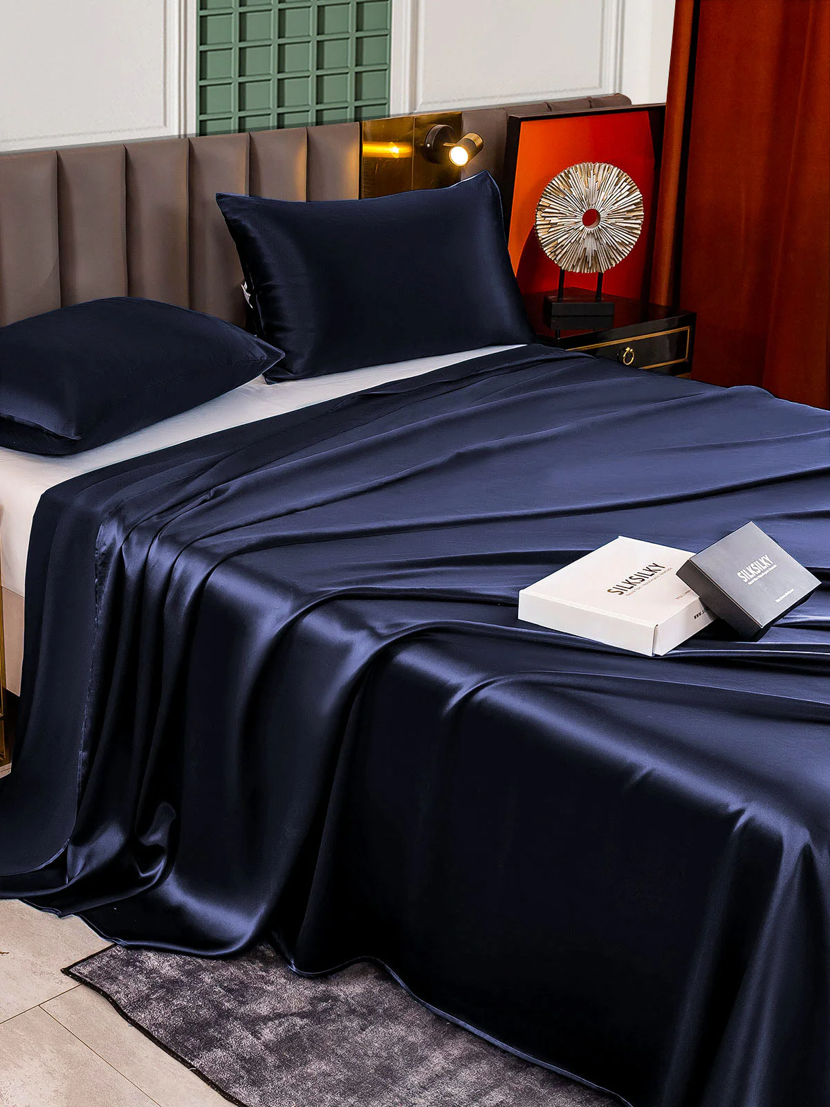 25Momme 3Pcs Silk Set Flat Sheet+2x Pillowcases - Image 4