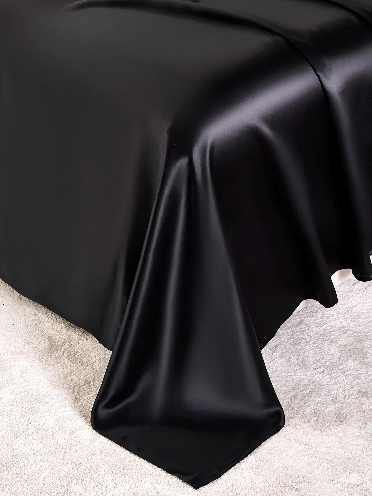 25Momme Silk 4Pcs Set Fitted&Flat Sheets+2x Pillowcases - Image 25