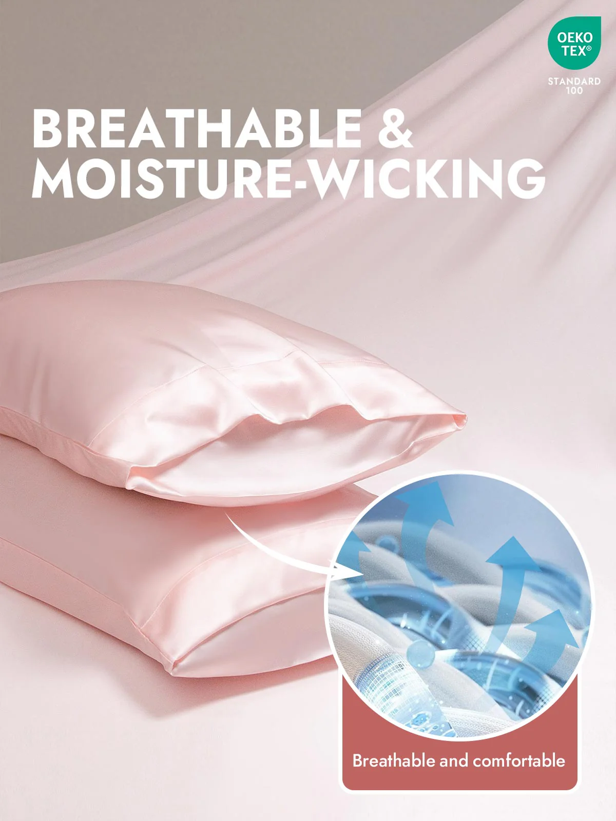 25Momme Silk 4Pcs Set Fitted&Flat Sheets+2x Pillowcases - Image 37